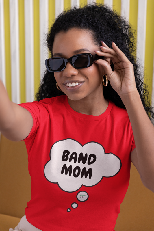 UNIQUE MOM GIFT BAND MOM T-SHIRT THANK YOU MOM GIFTS IN THOUGHT BUBBLE GRAPHIC UNISEX T-SHIRT MOTHER'S DAY TEES BIRTHDAY GIFT FOR WOMAN MOMS SHIRTS GIFTS FOOTBALL MOM TSHIRTS GIFT FOR MOMS SHIRTS FOR AUNTS TEES FOR SISTERS GIFT FOR DAUGHTER