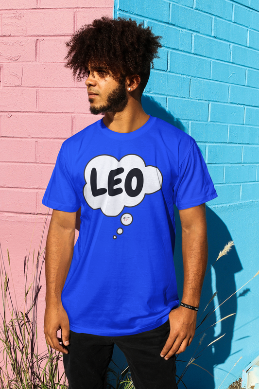 LEO ZODIAC SIGN T-SHIRT IN THOUGHT BUBBLE LEO HOROSCOPE ASTRONOMY SIGN UNISEX T SHIRT LEO BIRTHDAY SIGN LEO SEASON TSHIRT GIFT FOR A LEO