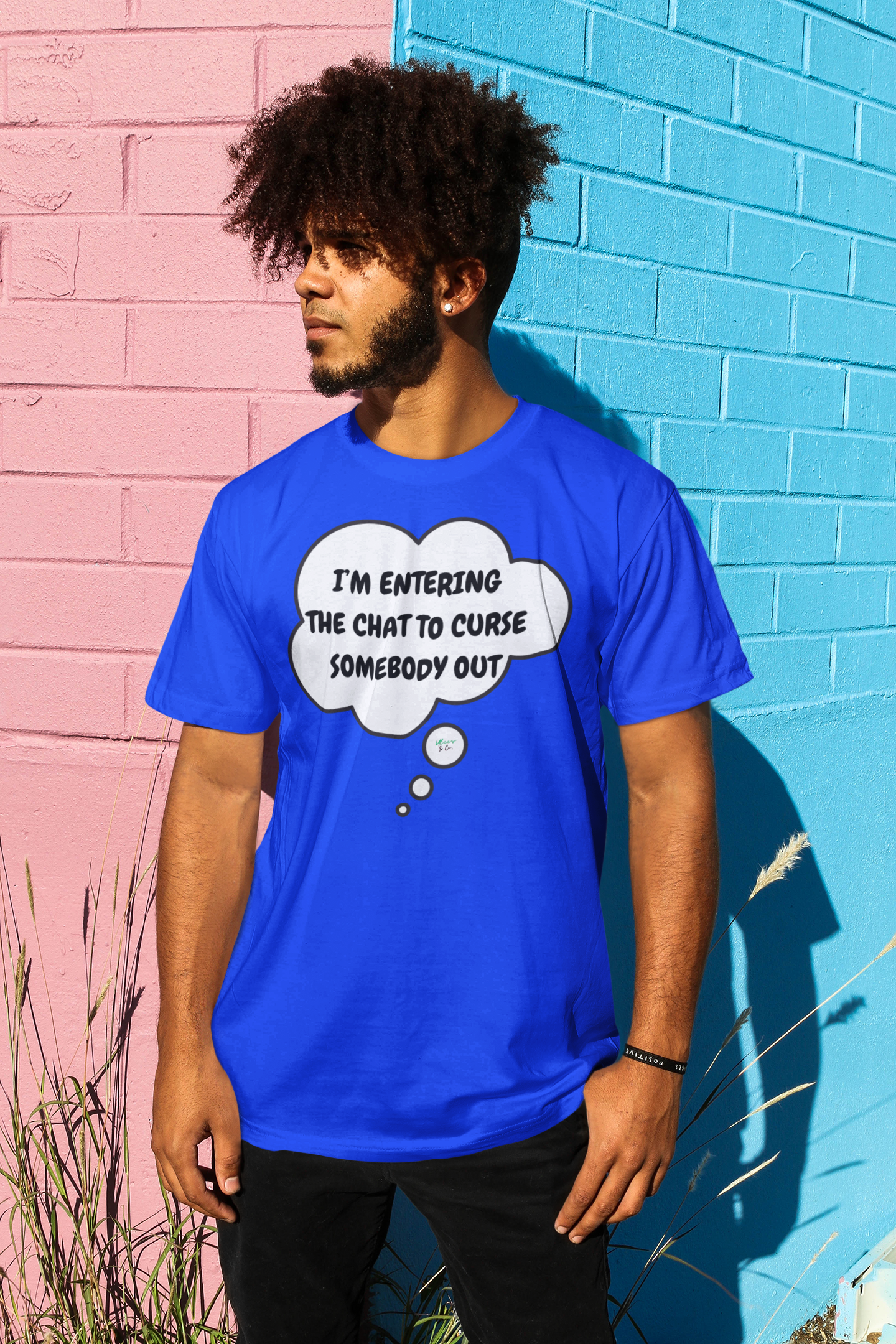 I'M ENTERING THE CHAT TO CURSE SOMEBODY OUT T-SHIRT IN THOUGHT BUBBLE UNISEX TSHIRT FUNNY SAYINGS T SHIRT SARCASTIC SAYINGS T-SHIRT SARCASM TEES