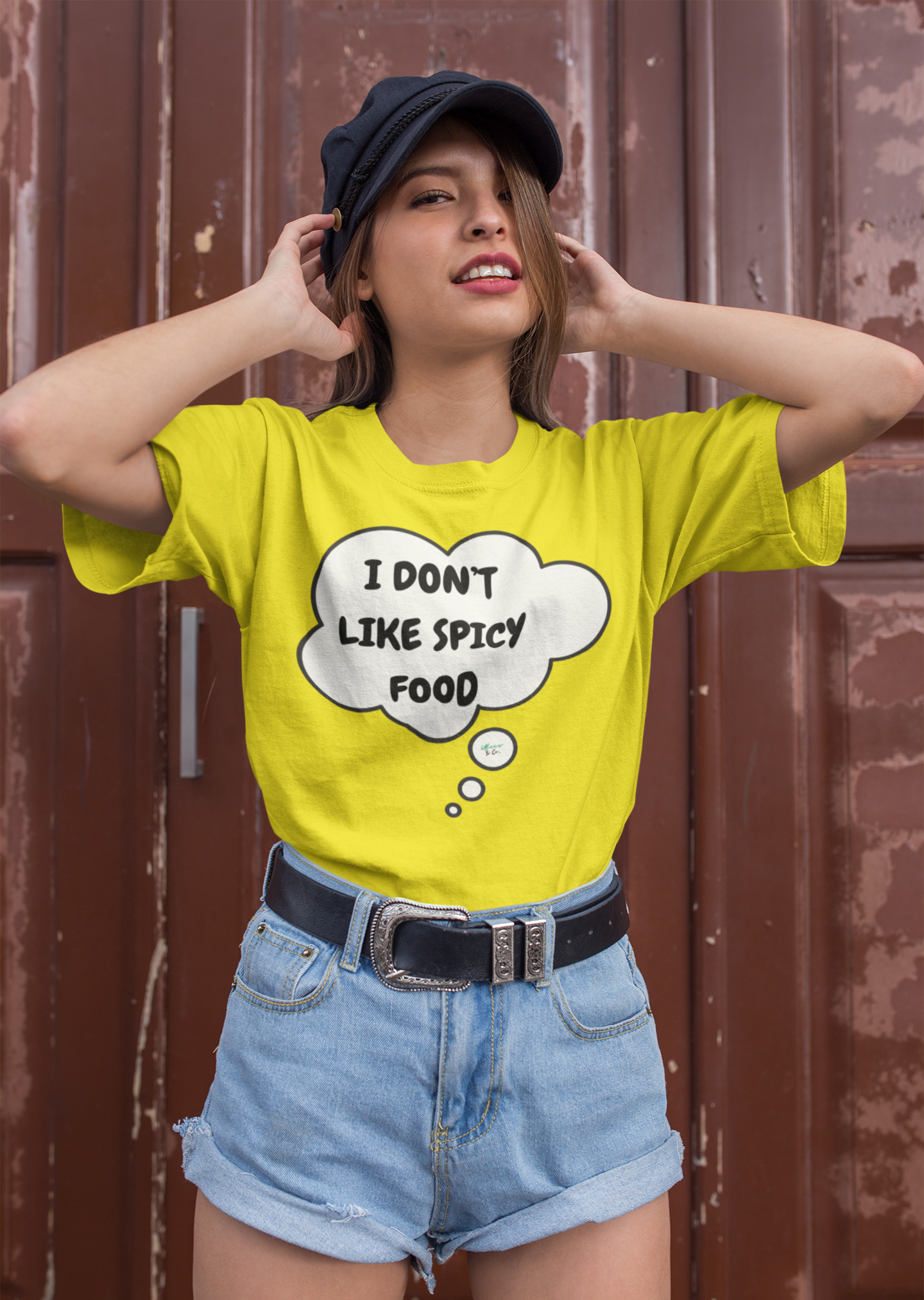 I DON'T LIKE SPICY FOOD T-SHIRT UNIQUE GRAPHIC UNISEX THOUGHT BUBBLE SHIRT STREETWEAR FASHION FUNNY SAYINGS TEES SARCASTIC SAYINGS T-SHIRT HILARIOUS SHIRTS SARCASM TEES BIRTHDAY GIFTS FOR WOMEN GIFT FOR MEN CLOTHING BRAND