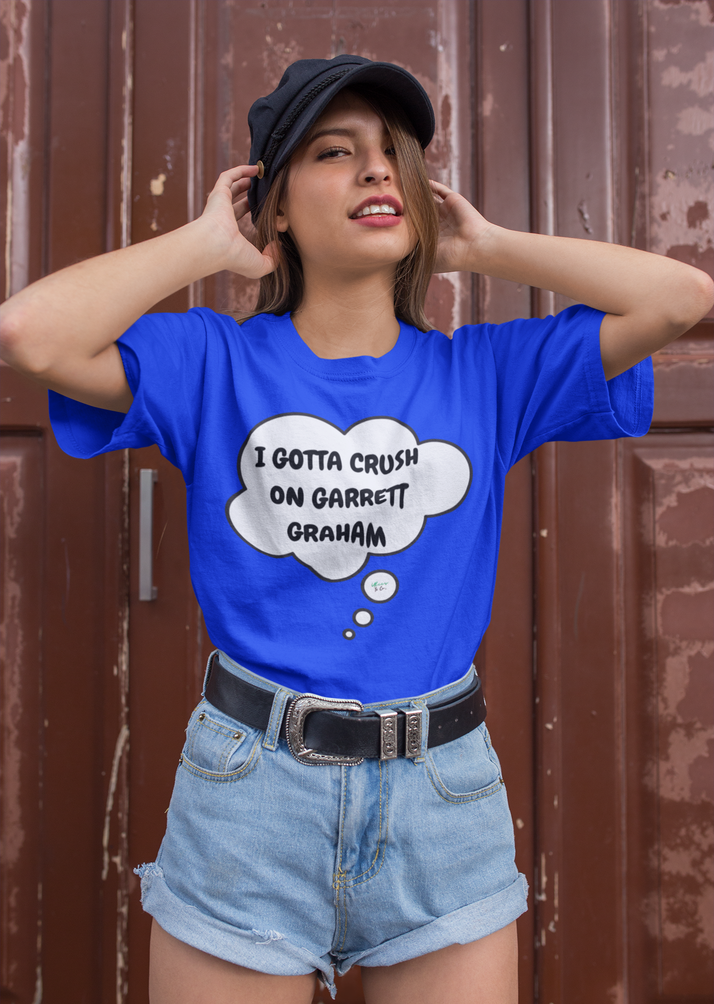 I GOTTA CRUSH ON GARRETT GRAHAM T-SHIRT HOCKEY PLAYER UNIQUE GRAPHIC UNISEX THOUGHT BUBBLE SHIRT STREETWEAR FASHION OFF CAMPUS TEES OFF CAMPUS SERIES HOCKEY TEAM TEES BIRTHDAY GIFTS FOR WOMEN GIFT FOR MEN