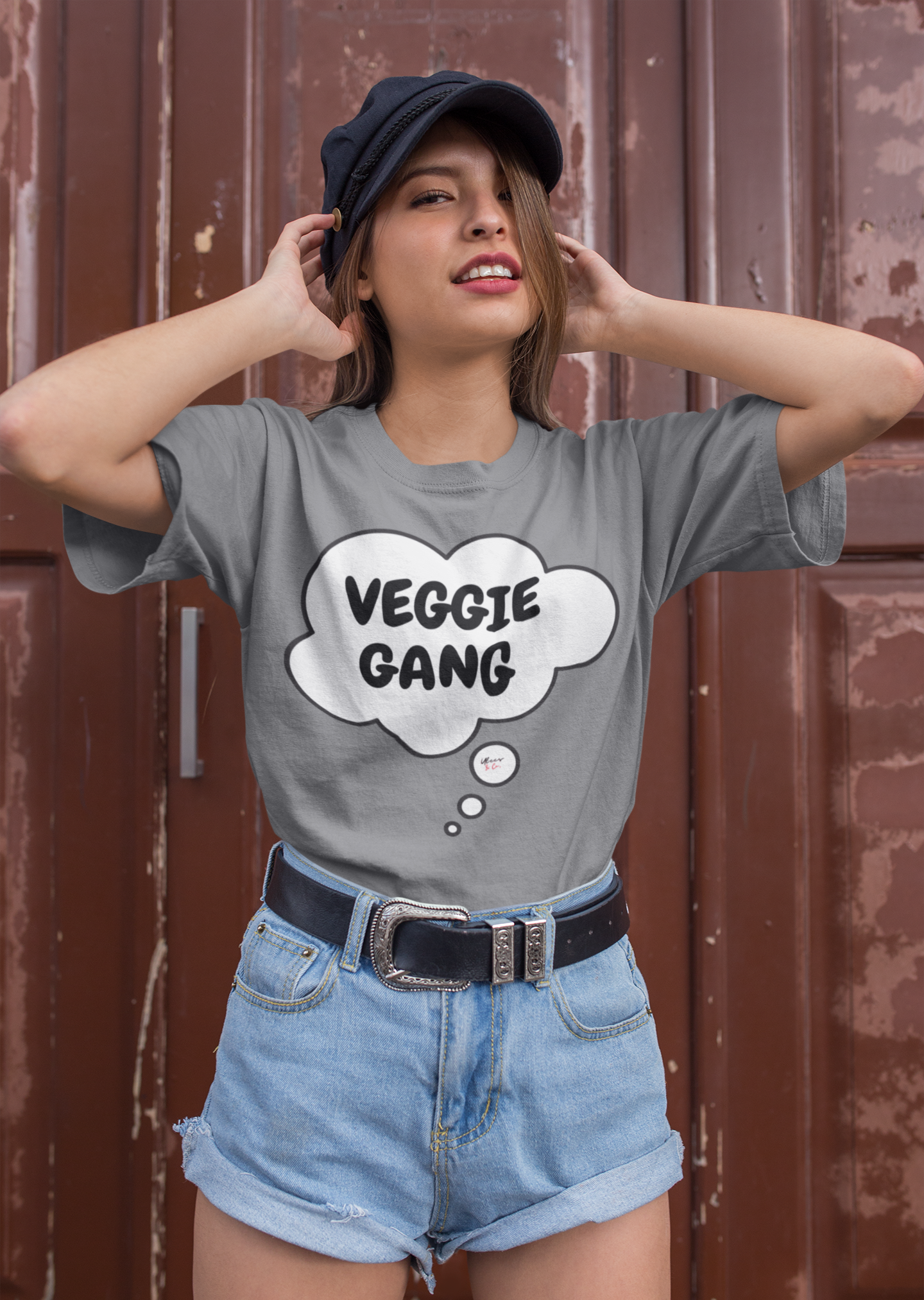VEGGIE GANG  T-SHIRT IN THOUGHT BUBBLE UNISEX TSHIRT FUNNY SAYINGS T SHIRT SARCASTIC SAYINGS T-SHIRT SARCASM TEES