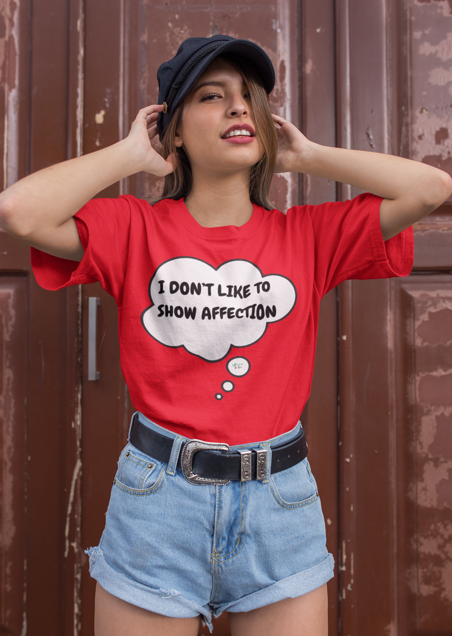 I DON'T LIKE TO SHOW AFFECTION T-SHIRT IN THOUGHT BUBBLE UNISEX TSHIRT FUNNY SAYINGS T SHIRT SARCASTIC SAYINGS T-SHIRT SARCASM TEES GIFTS FOR WOMEN GIFT FOR MEN
