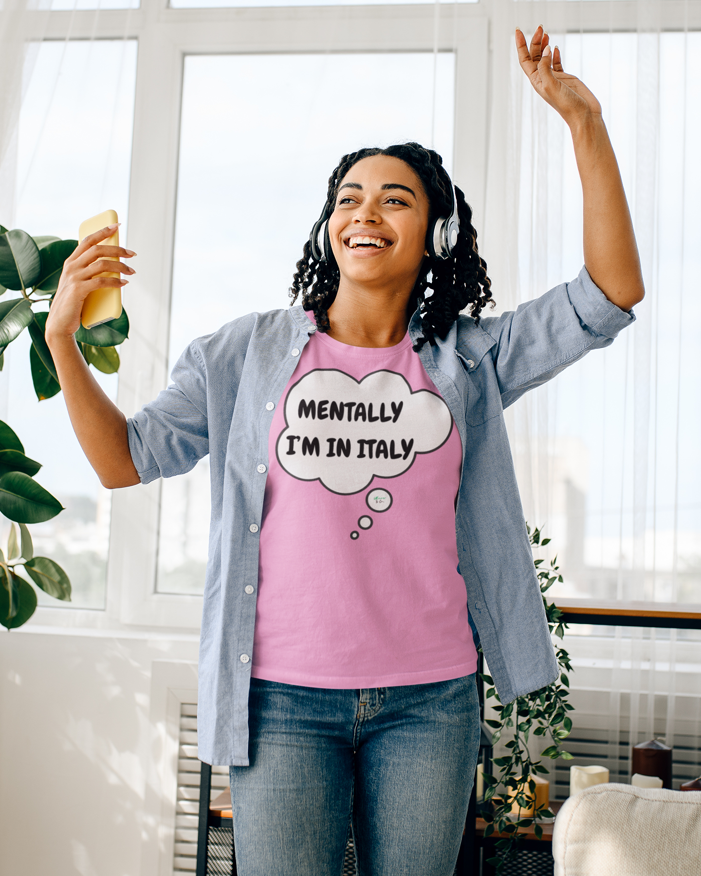MENTALLY I'M IN ITALY T-SHIRT UNIQUE GRAPHIC UNISEX THOUGHT BUBBLE SHIRT CASUAL STREETWEAR FASHION FUNNY SAYINGS TEES SARCASTIC SAYINGS T-SHIRT HILARIOUS SHIRTS SARCASM TEES BIRTHDAY GIFTS FOR WOMEN GIFT FOR MEN CLOTHING BRAND