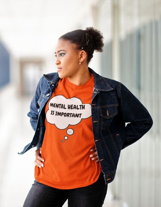 MENTAL HEALTH IS IMPORTANT T-SHIRT IN SPEECH BUBBLE UNISEX TSHIRT FUNNY SAYINGS T SHIRT SARCASTIC SAYINGS T-SHIRT SARCASM TEES