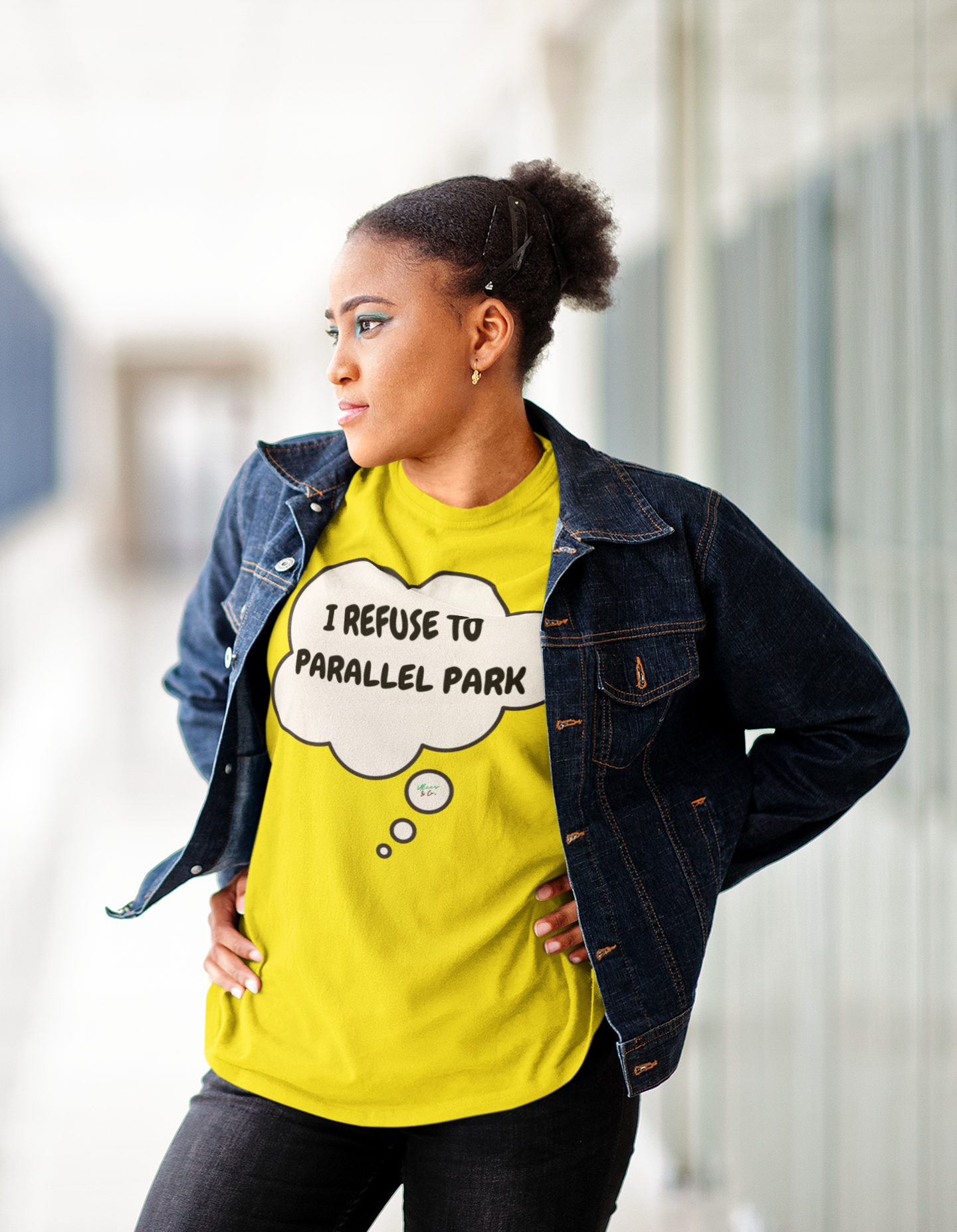 I REFUSE TO PARALLEL PARK T-SHIRT IN THOUGHT BUBBLE UNISEX TSHIRT FUNNY SAYINGS T SHIRT SARCASTIC SAYINGS T-SHIRT SARCASM TEES