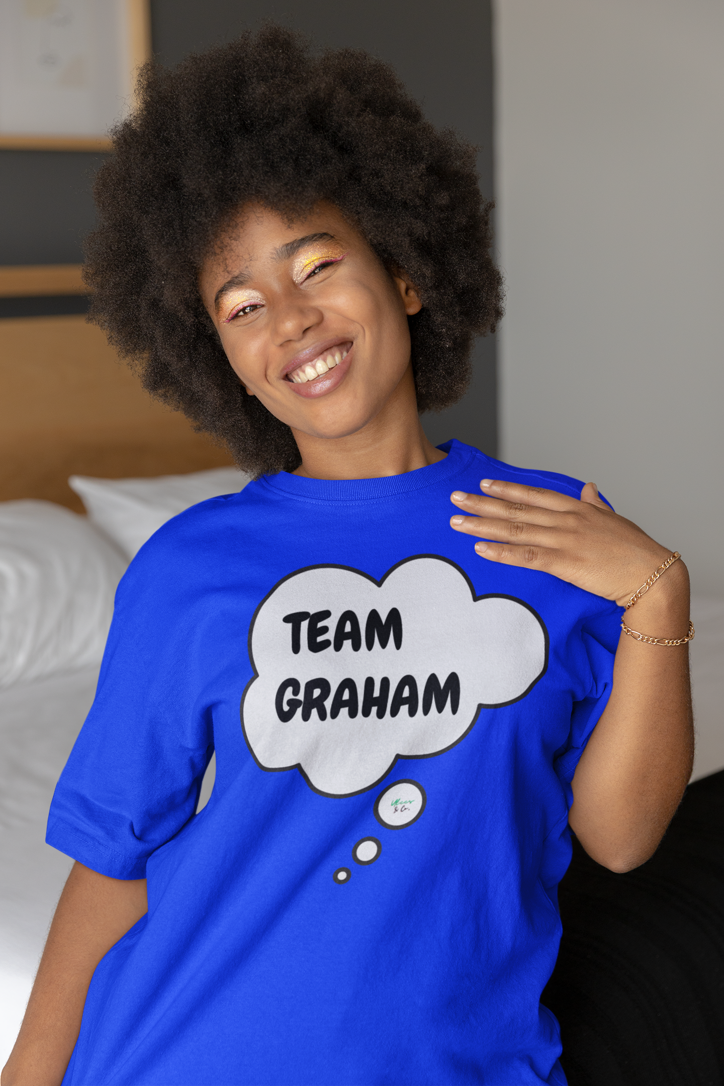TEAM GRAHAM T-SHIRT HOCKEY PLAYER CASUAL UNIQUE GRAPHIC UNISEX THOUGHT BUBBLE DESIGN SHIRT STREETWEAR FASHION OFF CAMPUS TEES OFF CAMPUS SERIES FOR HOCKEY TEAM FANS T-SHIRT GARRETT GRAHAM CHARACTER TEES GIFTS FOR WOMEN