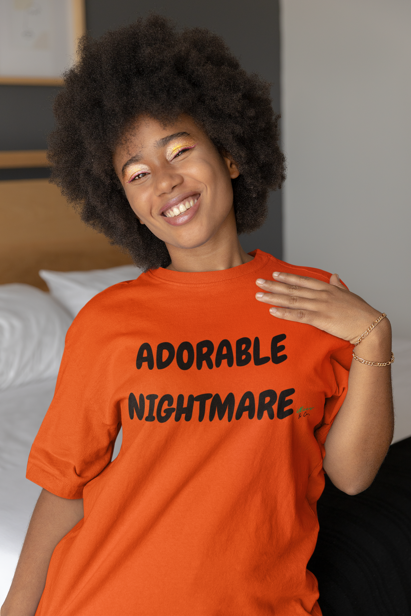 ADORABLE NIGHTMARE T-SHIRT UNIQUE GRAPHIC UNISEX TEXT ONLY SHIRT CASUAL STREETWEAR FASHION FUNNY SAYINGS TEES SARCASTIC SAYINGS T-SHIRT HILARIOUS SHIRTS SARCASM TEES BIRTHDAY GIFTS FOR WOMEN GIFT FOR MEN CLOTHING BRAND