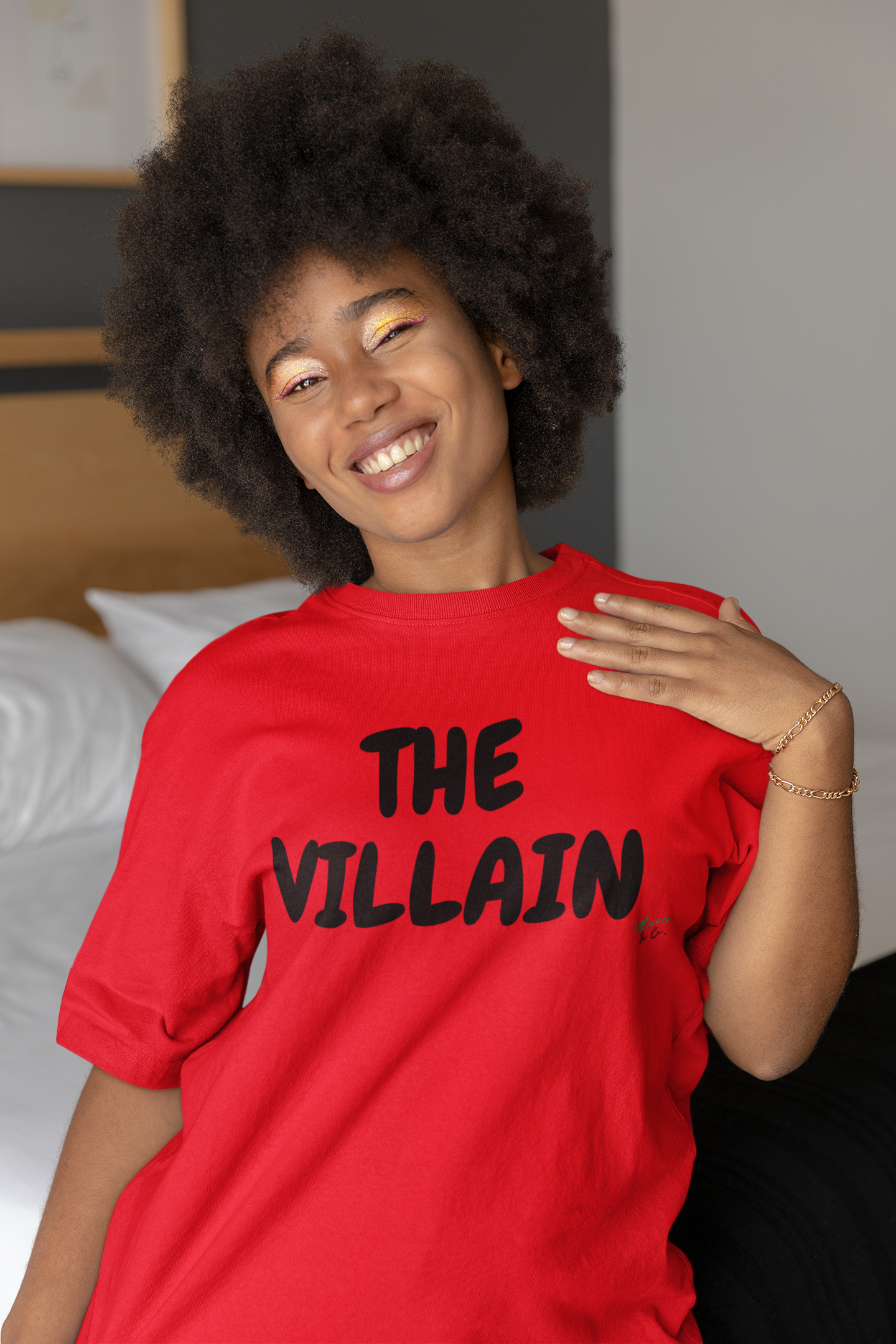 THE VILLAIN T-SHIRT UNIQUE GRAPHIC UNISEX TEXT ONLY SHIRT CASUAL STREETWEAR FASHION FUNNY SAYINGS TEES SARCASTIC SAYINGS T-SHIRT HILARIOUS SHIRTS SARCASM TEES BIRTHDAY GIFTS FOR WOMEN GIFT FOR MEN CLOTHING BRAND