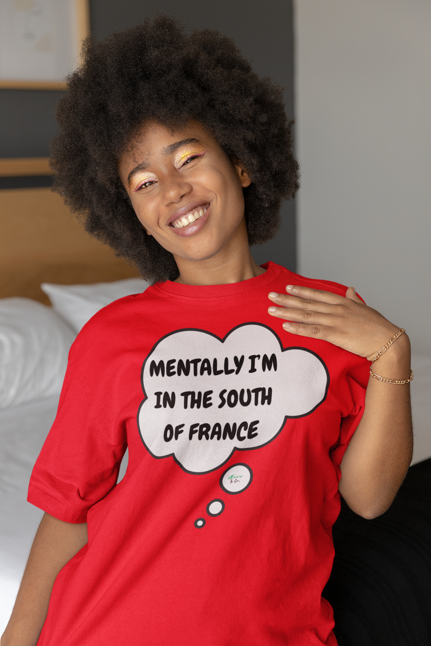 MENTALLY I'M ON THE SOUTH OF FRANCE T-SHIRT UNIQUE GRAPHIC UNISEX THOUGHT BUBBLE SHIRT CASUAL STREETWEAR FASHION FUNNY SAYINGS TEES SARCASTIC SAYINGS T-SHIRT HILARIOUS SHIRTS SARCASM TEES BIRTHDAY GIFTS FOR WOMEN GIFT FOR MEN CLOTHING BRAND
