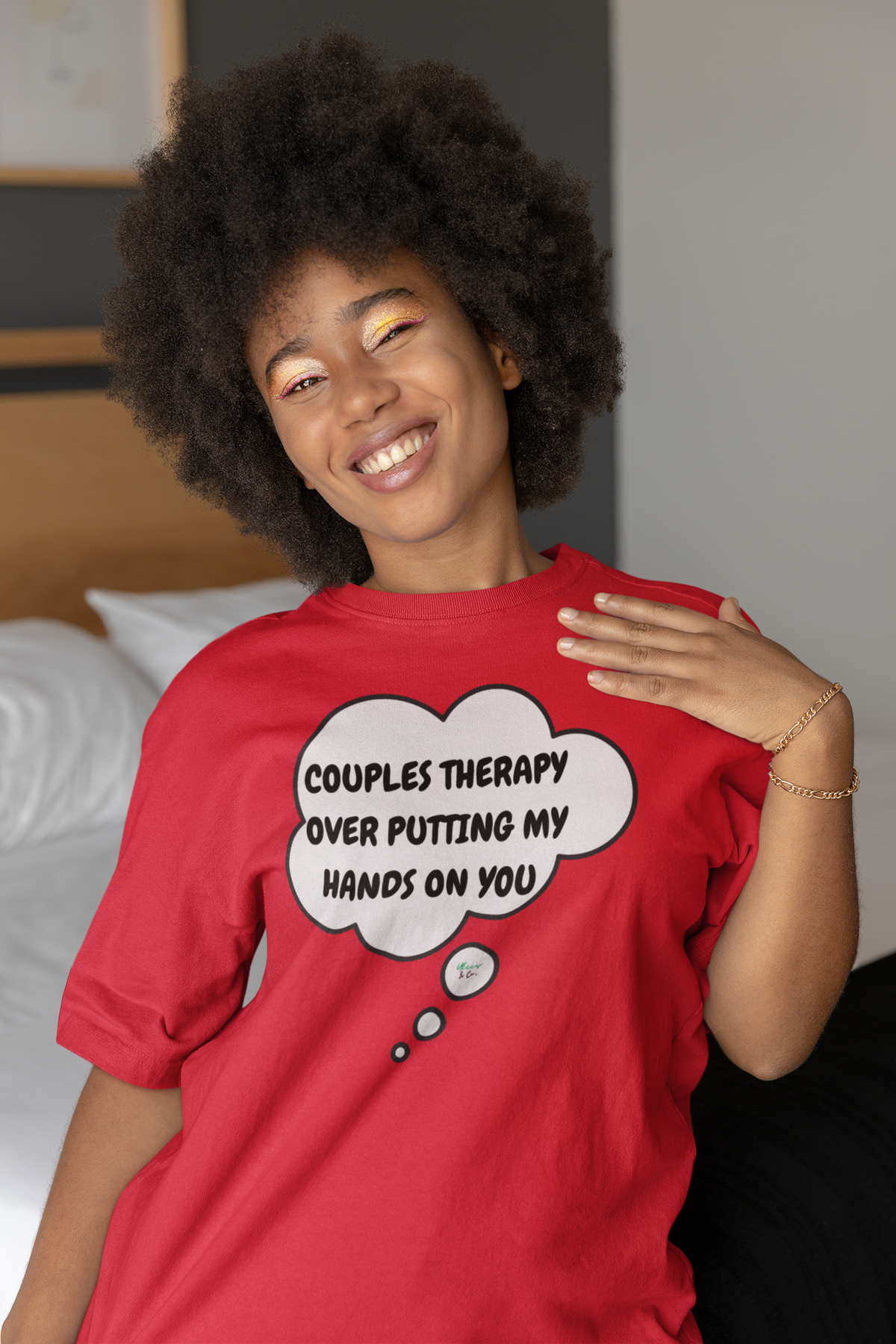 COUPLES THERAPY OVER PUTTING HANDS ON YOU T-SHIRT UNIQUE GRAPHIC UNISEX THOUGHT BUBBLE DESIGN SHIRT STREETWEAR FASHION FUNNY SAYINGS TEES SARCASTIC SAYINGS T-SHIRT HILARIOUS SHIRTS SARCASM TEES BIRTHDAY GIFTS FOR WOMEN GIFT FOR MEN CLOTHING BRAND