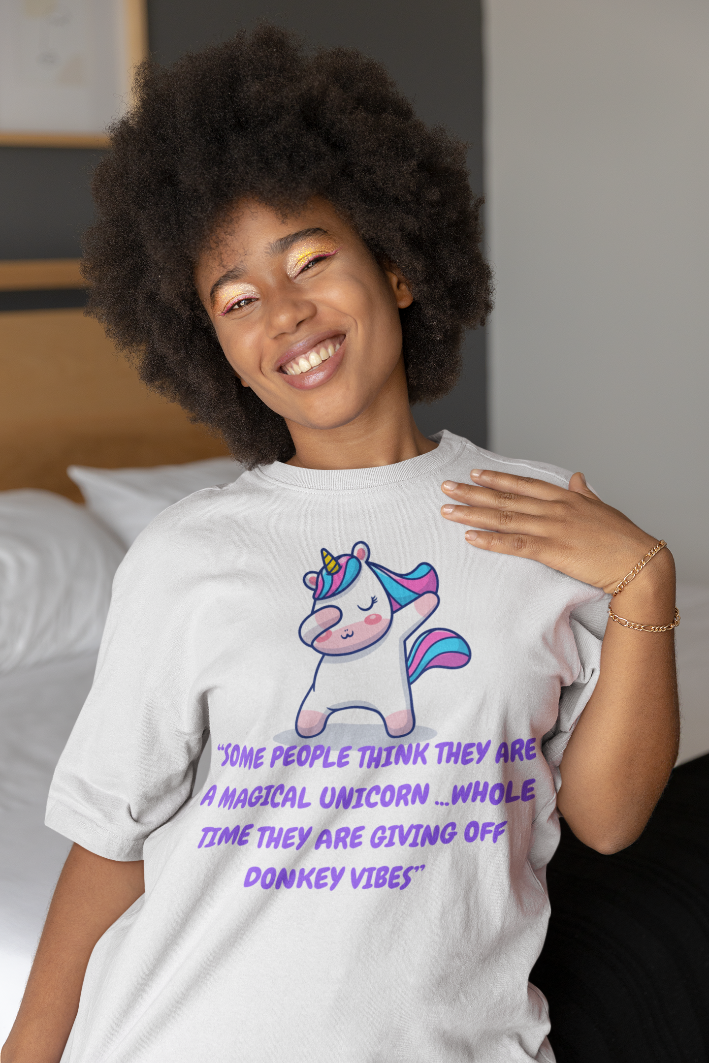 MAGICAL UNICORN GIVE OFF DONKEY VIBES T-SHIRT UNISEX TSHIRT FUNNY SAYINGS T SHIRT SARCASTIC SAYINGS T-SHIRT SARCASM TEES