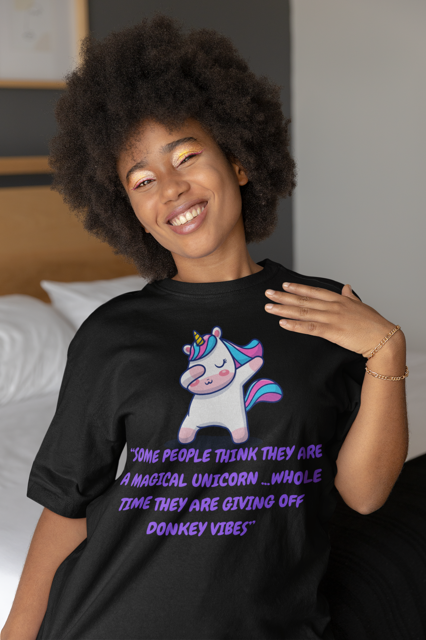 MAGICAL UNICORN GIVE OFF DONKEY VIBES T-SHIRT UNISEX TSHIRT FUNNY SAYINGS T SHIRT SARCASTIC SAYINGS T-SHIRT SARCASM TEES