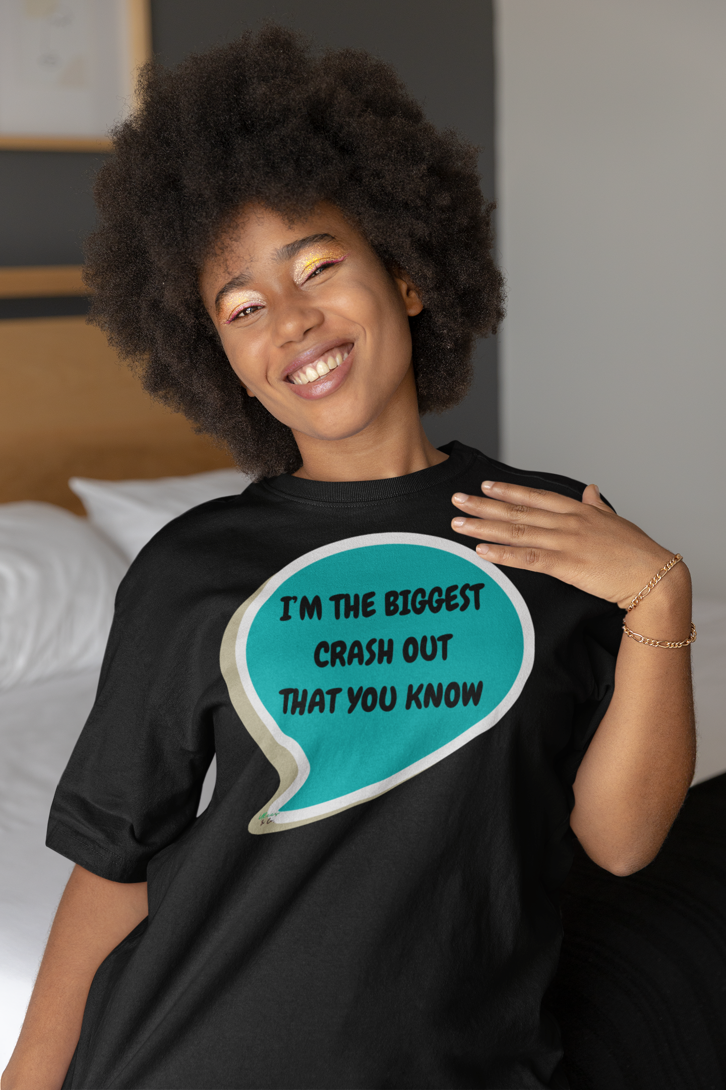 I'M THE BIGGEST CRASH OUT THAT YOU KNOW T-SHIRT IN SPEECH BUBBLE UNISEX TSHIRT FUNNY SAYINGS T SHIRT SARCASTIC SAYINGS T-SHIRT SARCASM TEES