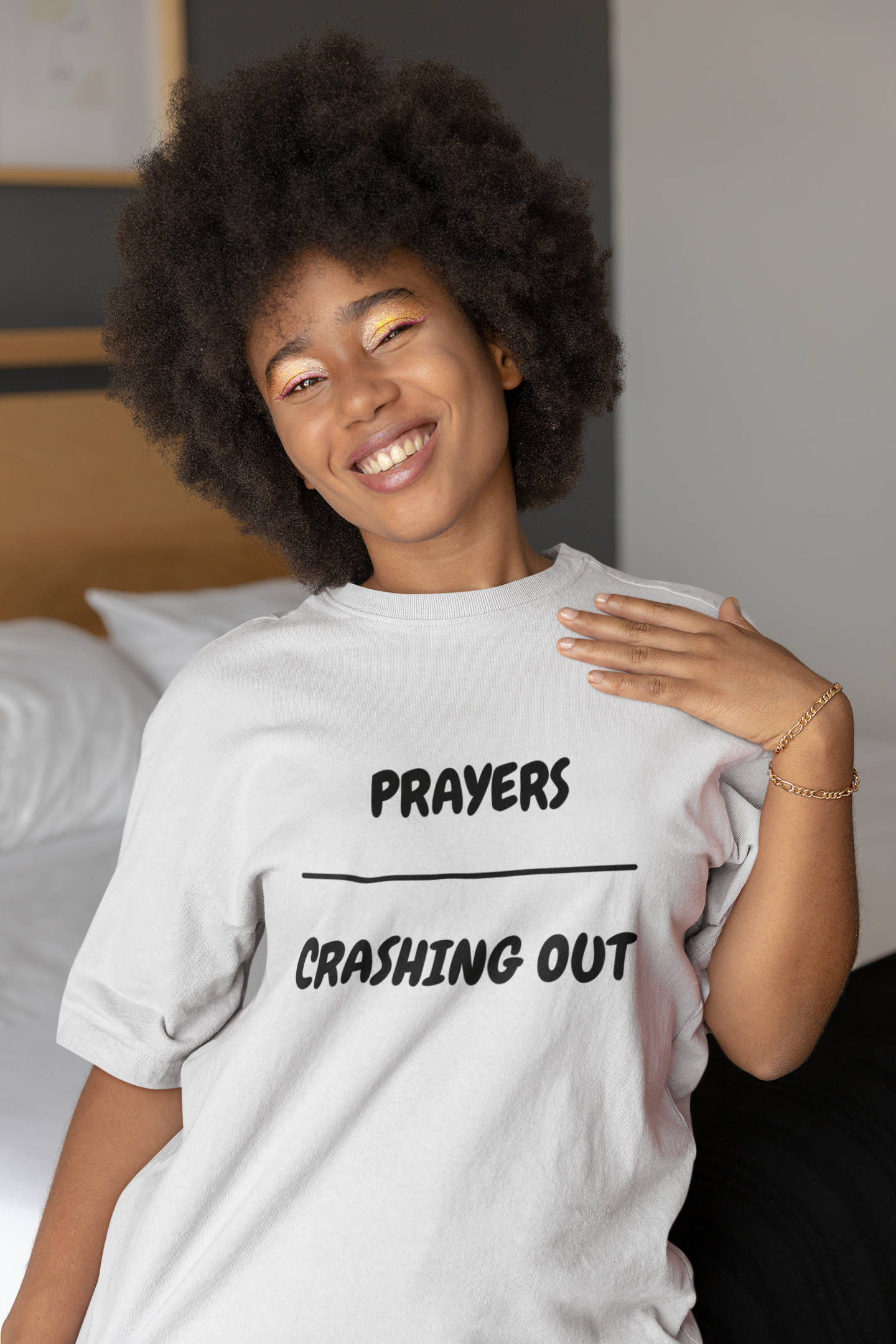 PRAYERS OVER CRASHING OUT  T-SHIRT IN GRAPHIC UNISEX TSHIRT FUNNY SAYINGS T SHIRT SARCASTIC SAYINGS T-SHIRT SARCASM TEES GIFTS FOR WOMEN GIFT FOR MEN