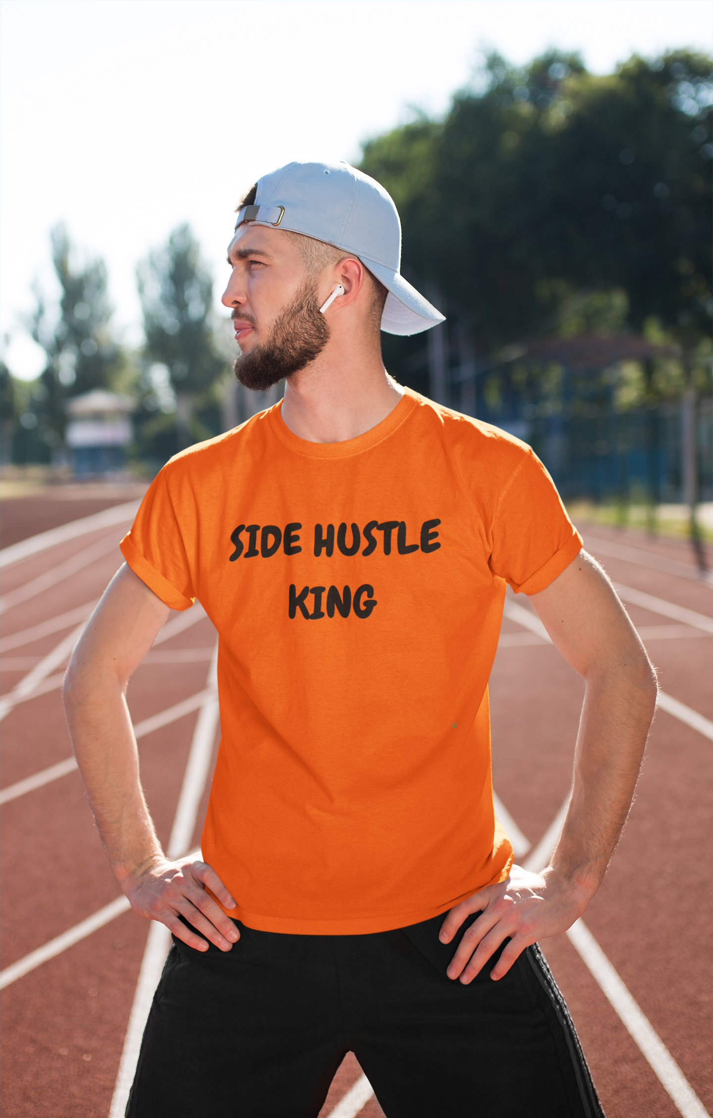 SIDE HUSTLE KING T-SHIRT TEXT ONLY GRAPHIC UNISEX TSHIRT FUNNY SAYINGS T SHIRT SARCASTIC SAYINGS T-SHIRT HILARIOUS SHIRTS SARCASM TEES GIFTS FOR WOMEN GIFT FOR MEN