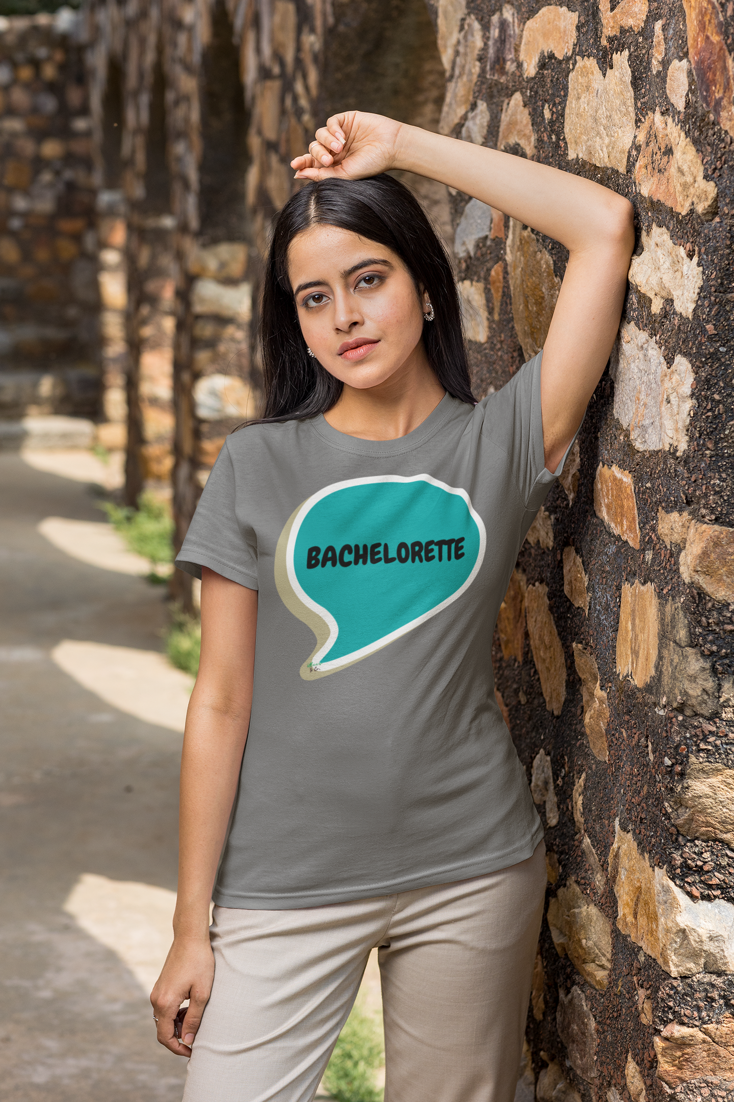 BACHELORETTE IN SPEECH BUBBLE GRAPHIC UNISEX T-SHIRT BRIDAL SHOWER GIFT TEES BRIDE TO BE TEES FOR WOMAN SHIRTS GIFTS WEDDING GIFTS SHIRTS FOR BRIDES FOR WOMEN