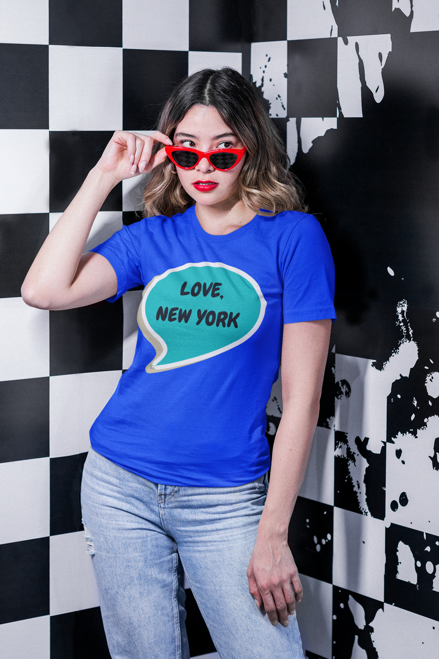 LOVE, NEW YORK T-SHIRT UNIQUE GRAPHIC UNISEX SPEECH BUBBLE SHIRT STREETWEAR FASHION NEW YORK KNICKS TEES NBA CHAMPIONSHIP T-SHIRT NEW YORK CHAMPS BIRTHDAY GIFTS FOR WOMEN GIFT FOR MEN CLOTHING BRAND