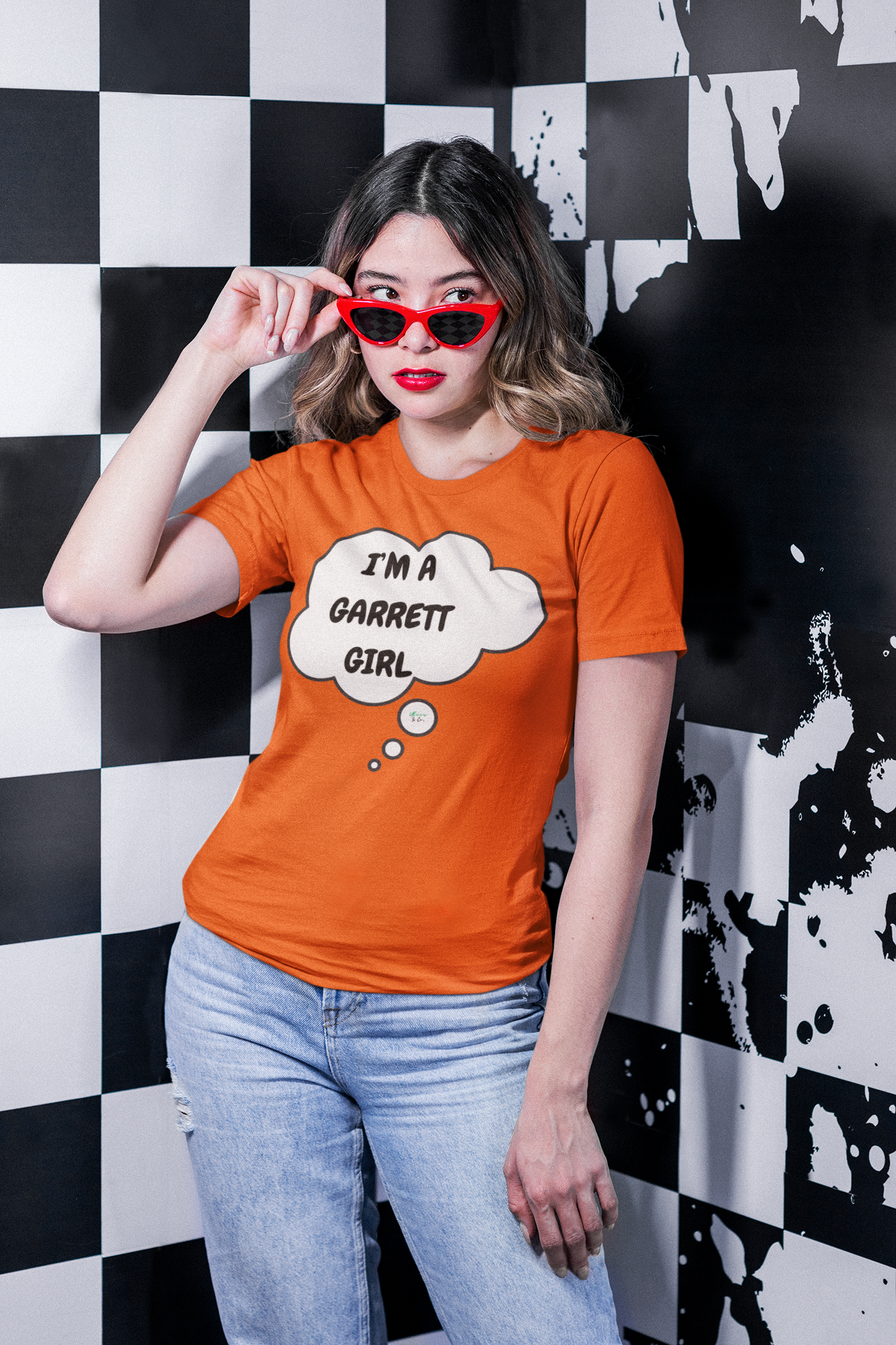 I'M A GARRETT GIRL T-SHIRT HOCKEY PLAYER UNIQUE GRAPHIC UNISEX THOUGHT BUBBLE SHIRT STREETWEAR FASHION OFF CAMPUS TEES OFF CAMPUS SERIES HOCKEY TEAM TEES BIRTHDAY GIFTS FOR WOMEN GIFT FOR MEN
