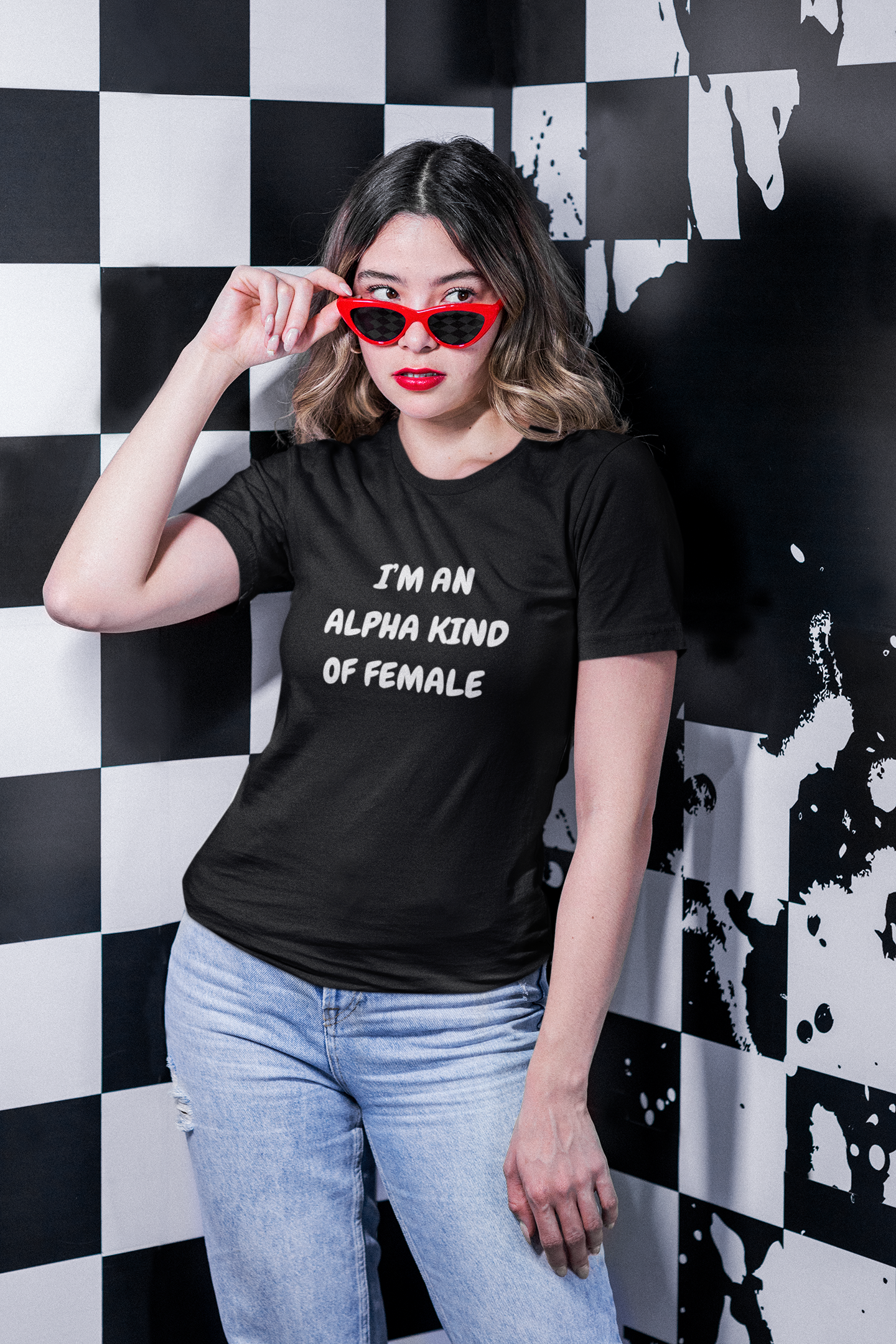 I'M AN ALPHA KIND OF FEMALE T-SHIRT GRAPHIC UNISEX TSHIRT FUNNY SAYINGS T SHIRT SARCASTIC SAYINGS T-SHIRT SARCASM TEES GIFTS FOR WOMEN GIFT FOR MEN