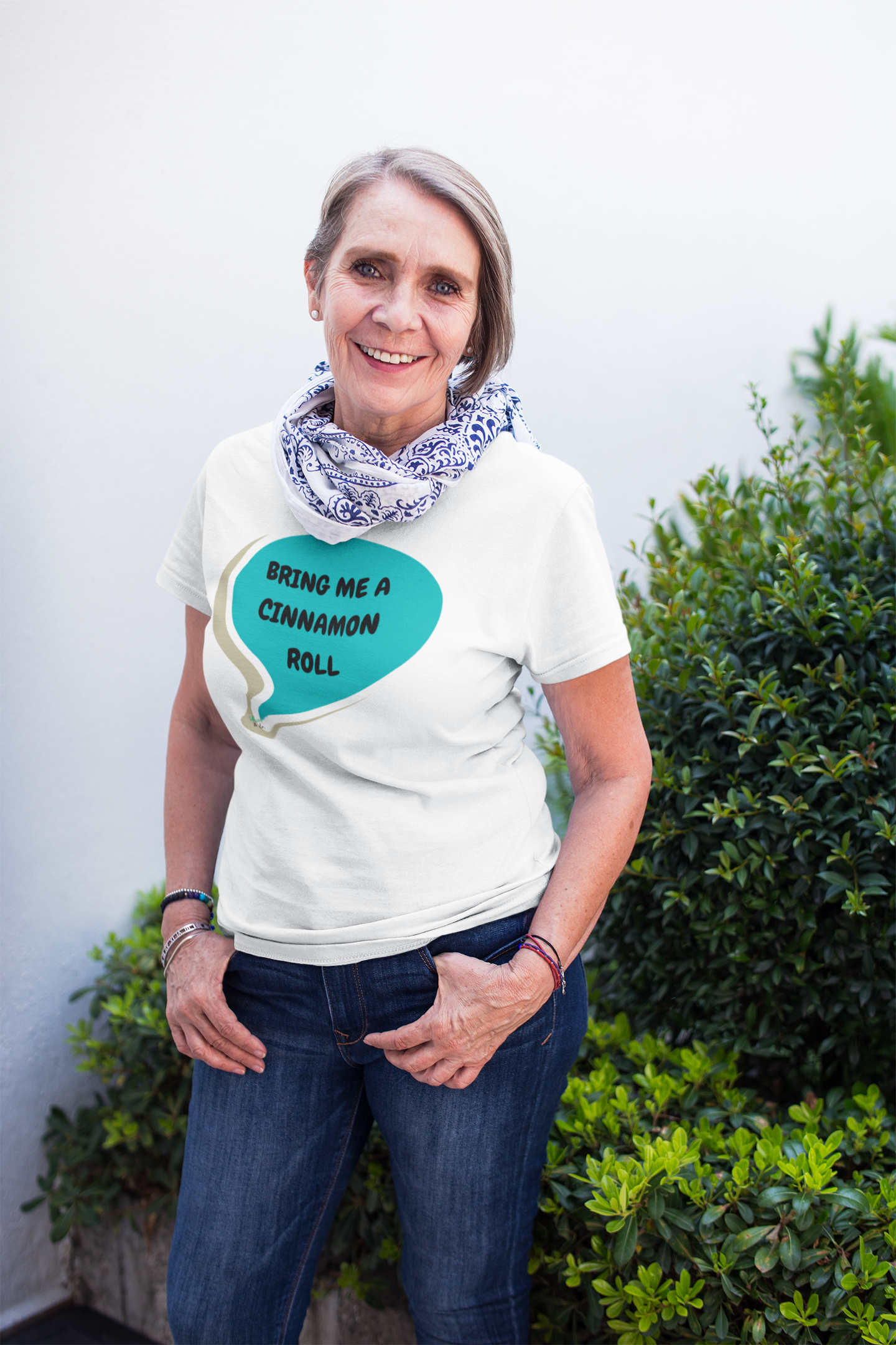 BRING ME A CINNAMON BUN T-SHIRT IN SPEECH BUBBLE GRAPHIC UNISEX TSHIRT FUNNY SAYINGS T SHIRT SARCASTIC SAYINGS T-SHIRT SARCASM TEES GIFTS FOR WOMEN GIFT FOR MEN