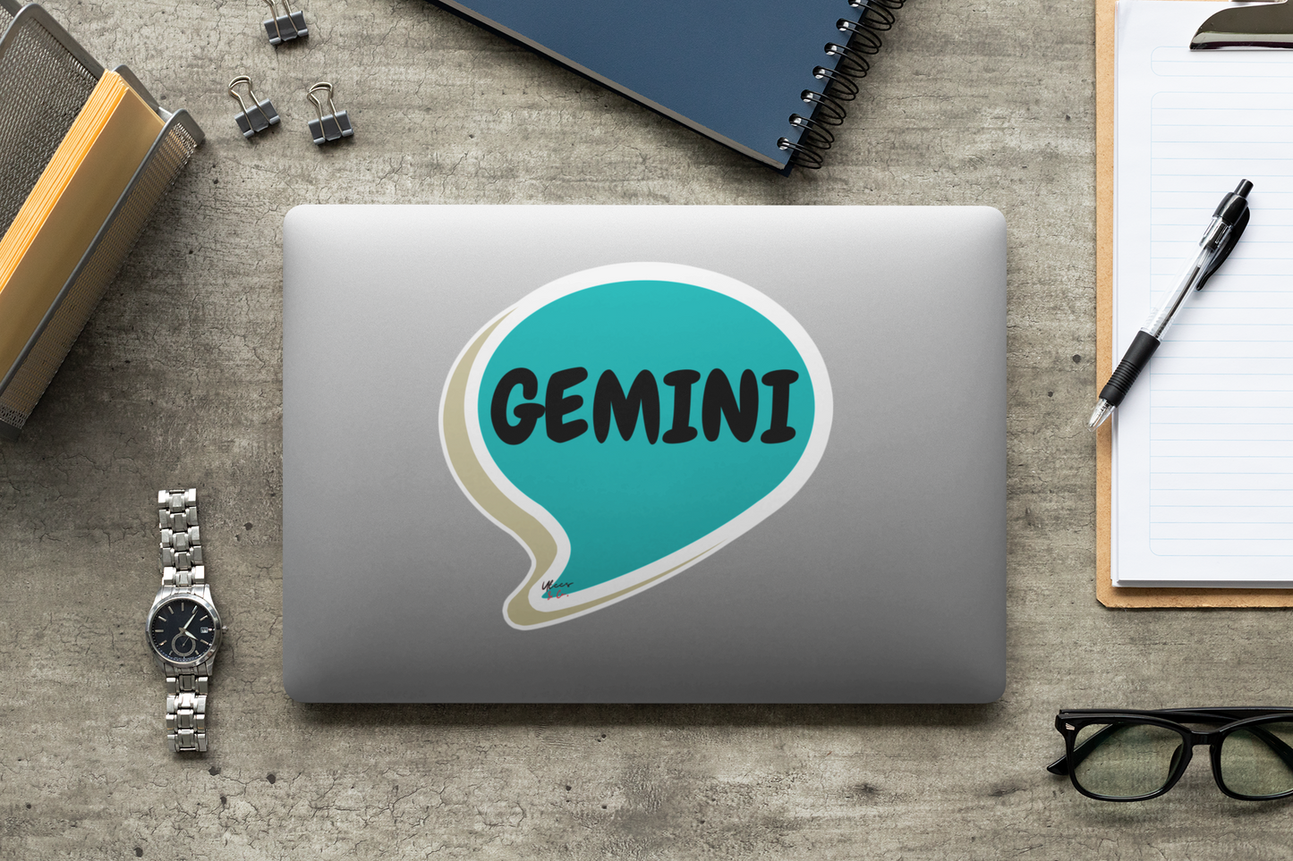 GEMINI ZODIAC SIGN STICKER IN SPEECH BUBBLE GEMINI STICKER JOURNAL STICKERS STATIONARY STICKER GEMINI BIRTHDAY SIGN STICKERS