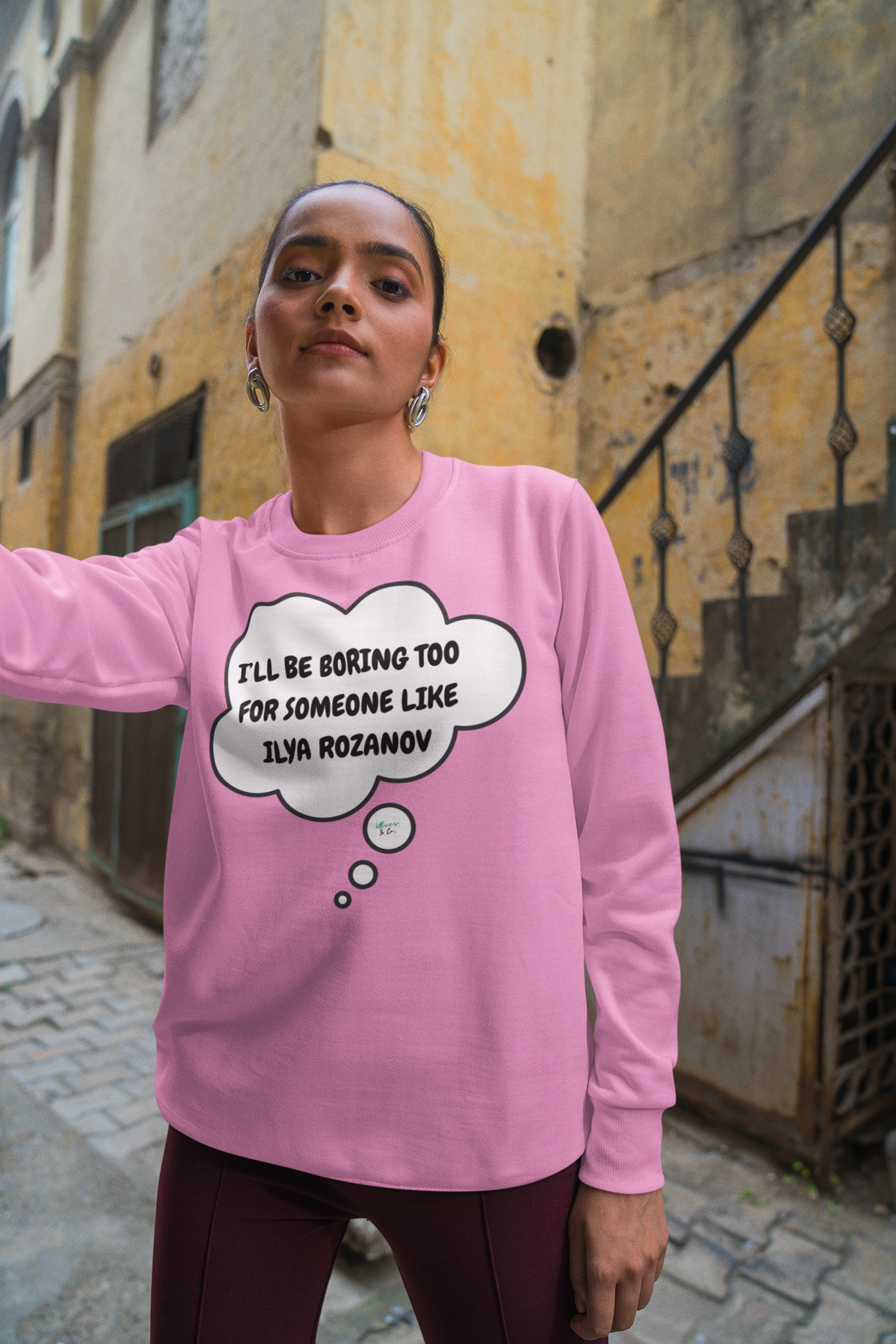 I'LL BE BORING TOO FOR SOMEONE LIKE ILYA ROZANOV SWEATSHIRT IN THOUGHT BUBBLE GRAPHIC UNISEX CREWNECK PULLOVER SWEATSHIRT HEATED RIVALRY SWEATER SWEATSHIRTS FOR WOMEN SWEATSHIRTS FOR MEN HOCKEY PLAYERS GIFT IDEAS JERSEY NUMBER T-SHIRT HOCKEY ROMANCE