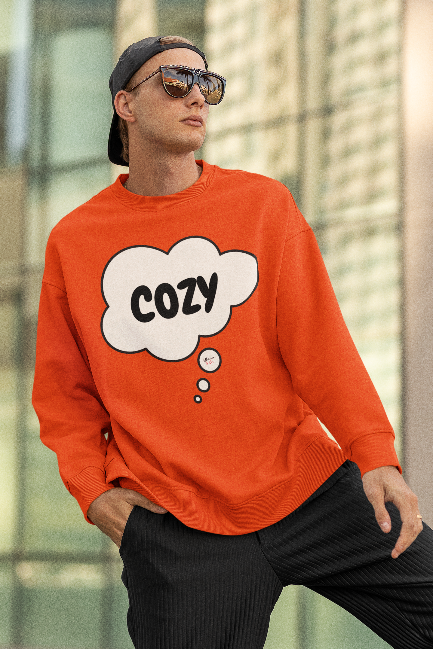 COZY AUTUMN SWEATSHIRTS IN THOUGHT BUBBLE FOR FALL SEASON UNISEX PULLOVER CREWNECK SWEATSHIRT GIFT FOR WOMEN SWEATER FALL SEASON FOR MEN AUTUMN VIBES SWEATSHIRTS AS GIFTS