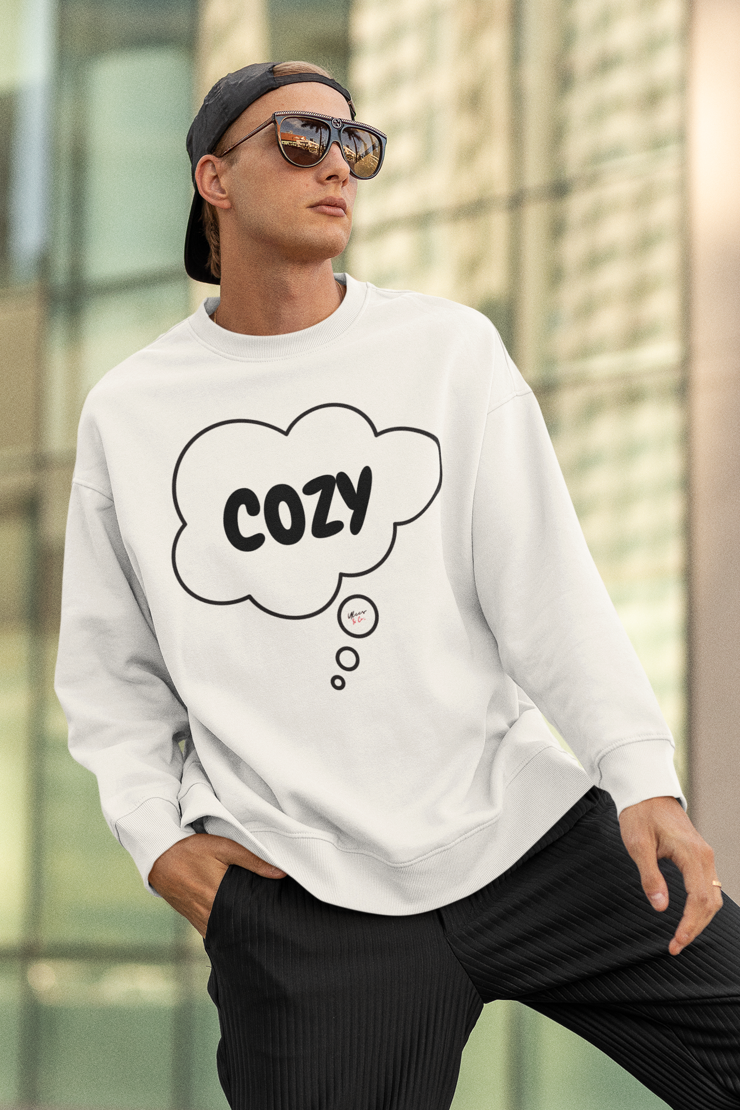 COZY AUTUMN SWEATSHIRTS IN THOUGHT BUBBLE FOR FALL SEASON UNISEX PULLOVER CREWNECK SWEATSHIRT GIFT FOR WOMEN SWEATER FALL SEASON FOR MEN AUTUMN VIBES SWEATSHIRTS AS GIFTS