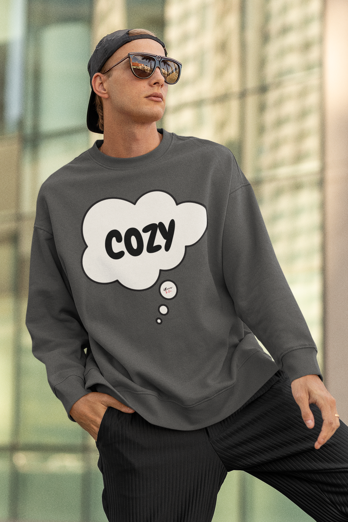 COZY AUTUMN SWEATSHIRTS IN THOUGHT BUBBLE FOR FALL SEASON UNISEX PULLOVER CREWNECK SWEATSHIRT GIFT FOR WOMEN SWEATER FALL SEASON FOR MEN AUTUMN VIBES SWEATSHIRTS AS GIFTS