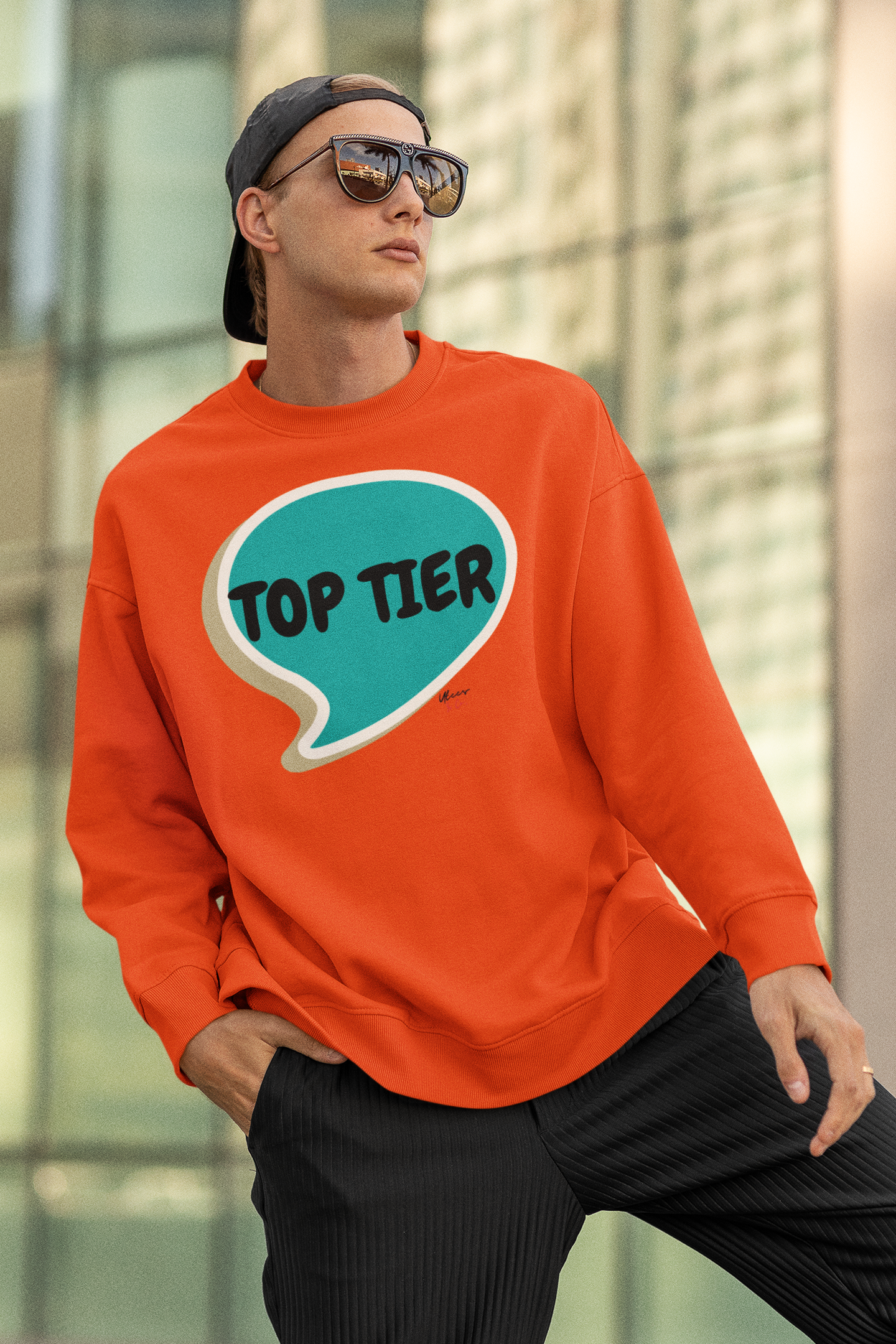 TOP TIER IN SPEECH BUBBLE UNISEX PULLOVER CREWNECK SWEATSHIRTS FOR WOMEN MENTAL HEALTH SWEATERS SELF-LOVE SWEATSHIRT GIFT FOR MEN