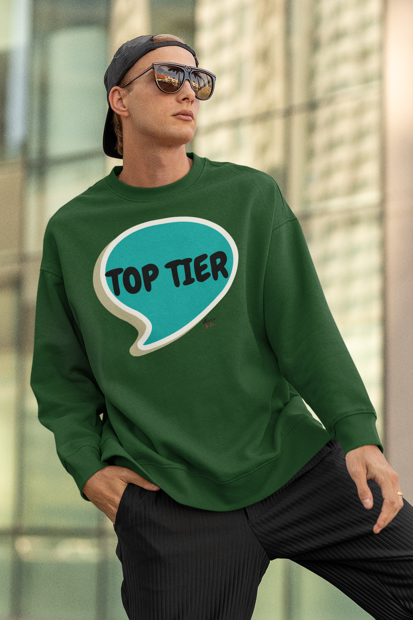 TOP TIER IN SPEECH BUBBLE UNISEX PULLOVER CREWNECK SWEATSHIRTS FOR WOMEN MENTAL HEALTH SWEATERS SELF-LOVE SWEATSHIRT GIFT FOR MEN