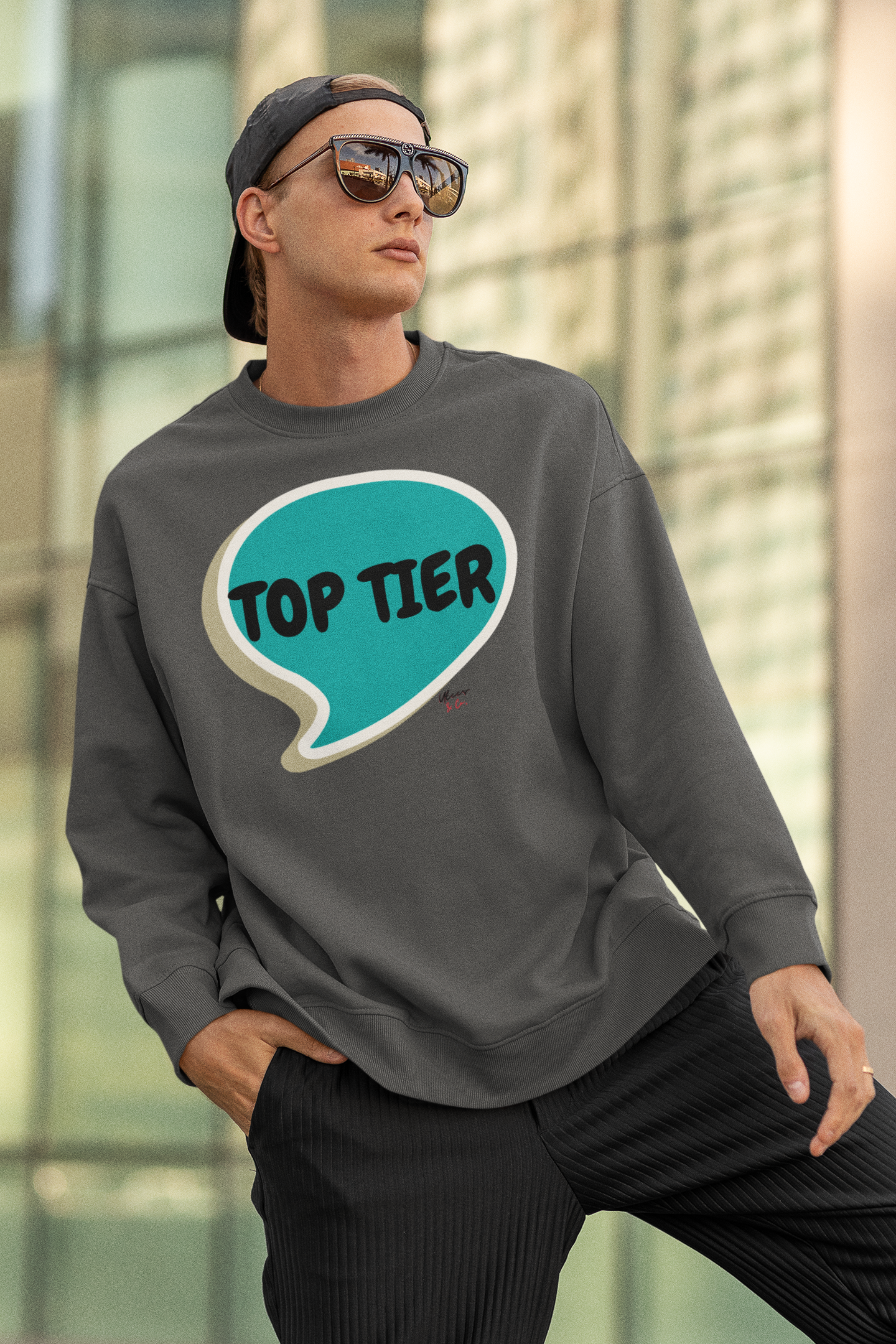 TOP TIER IN SPEECH BUBBLE UNISEX PULLOVER CREWNECK SWEATSHIRTS FOR WOMEN MENTAL HEALTH SWEATERS SELF-LOVE SWEATSHIRT GIFT FOR MEN