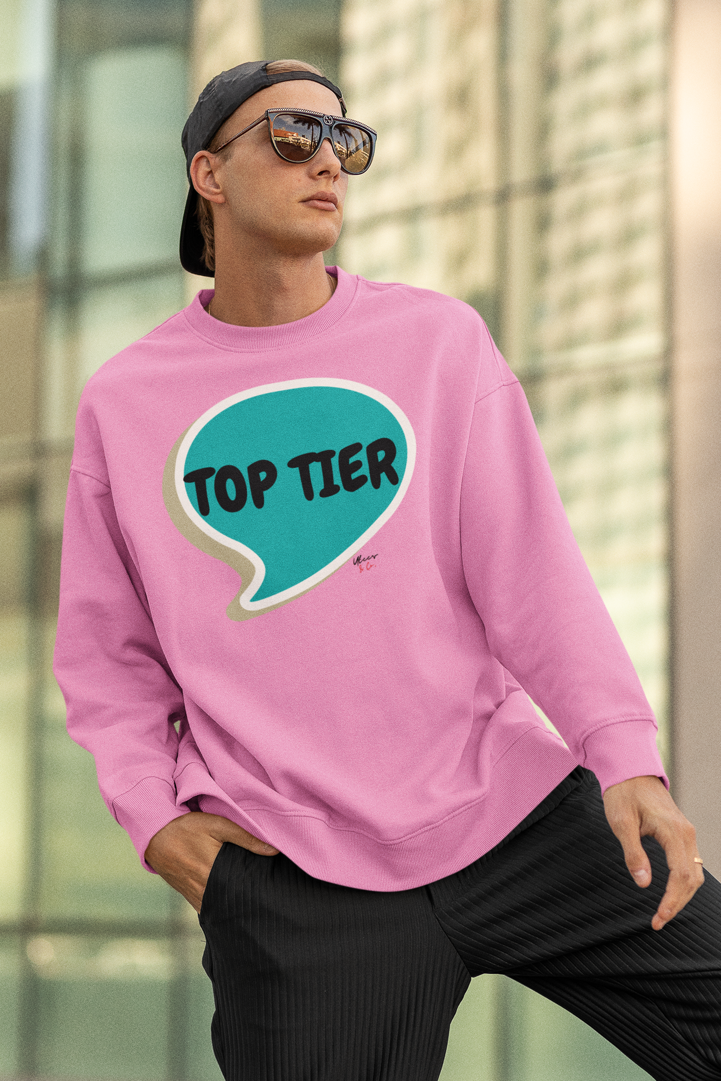 TOP TIER IN SPEECH BUBBLE UNISEX PULLOVER CREWNECK SWEATSHIRTS FOR WOMEN MENTAL HEALTH SWEATERS SELF-LOVE SWEATSHIRT GIFT FOR MEN