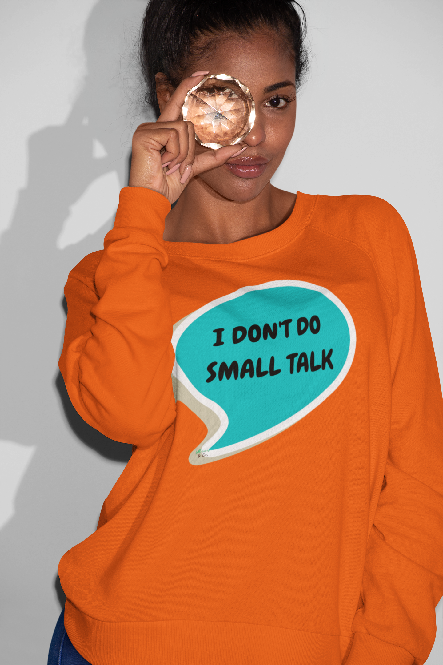 I DON'T DO SMALL TALK SWEATSHIRT IN SPEECH BUBBLE UNISEX PULLOVER CREWNECK SWEATSHIRT FOR WOMEN ADULT HUMOR FOR MEN GIFTS SARCASTIC SAYINGS FUNNY UNISEX CREWNECK SWEAT SHIRTS