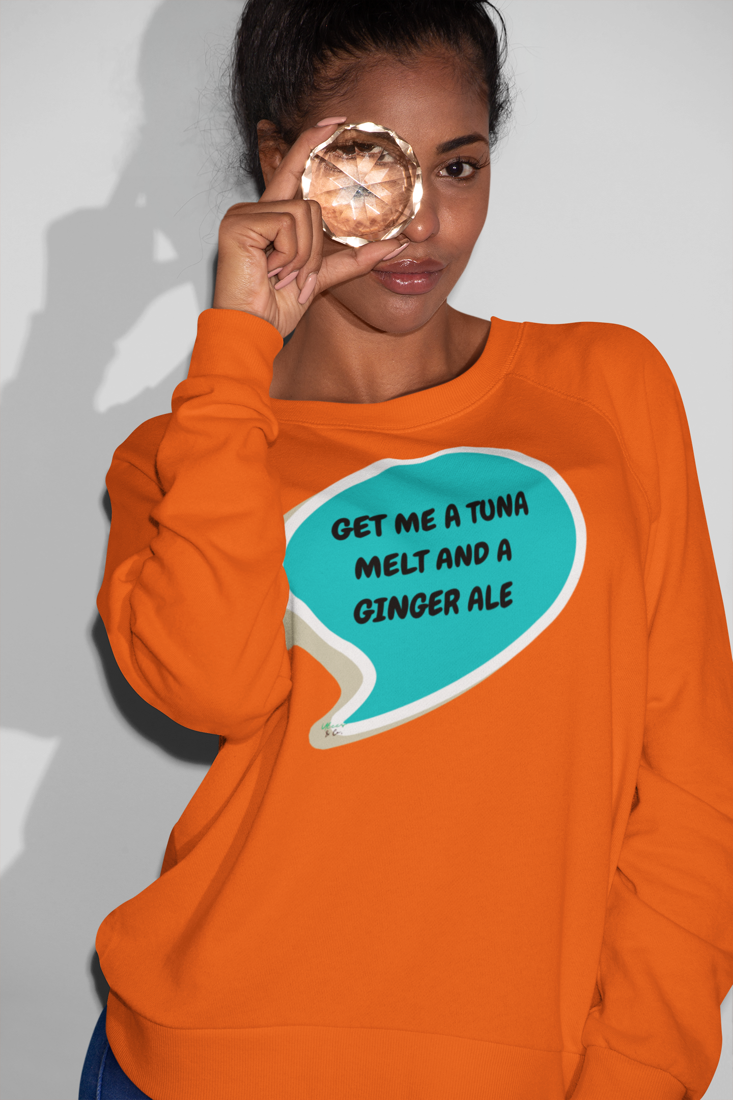 GET ME A TUNA MELT AND A GINGER ALE SWEATSHIRT IN SPEECH BUBBLE GRAPHIC UNISEX CREWNECK PULLOVER SWEATSHIRT HEATED RIVALRY SWEATER SHANE HOLLANDER SWEATSHIRTS FOR WOMEN SWEATSHIRTS FOR MEN HOCKEY PLAYERS GIFT IDEAS JERSEY NUMBER T-SHIRT HOCKEY ROMANCE