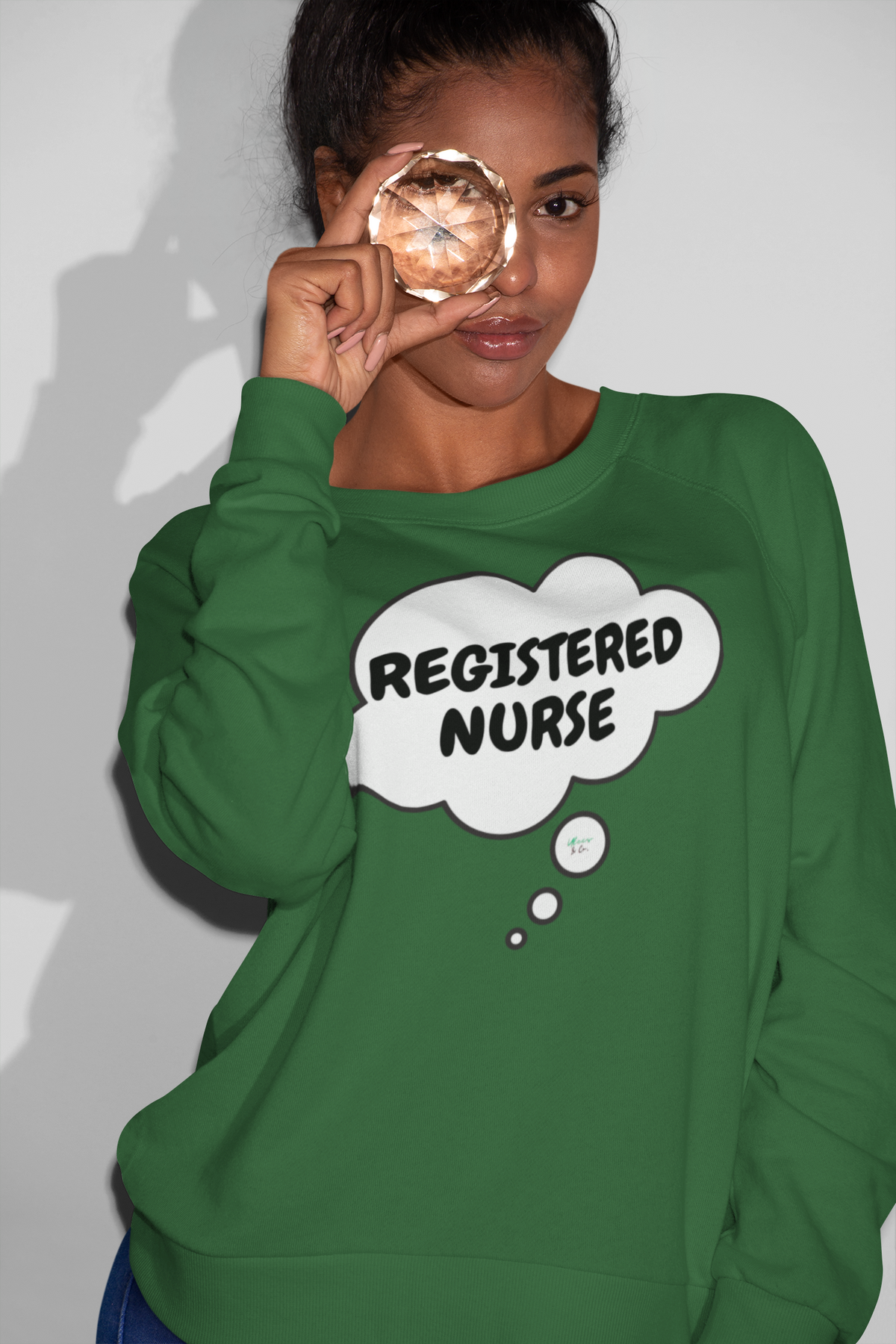 REGISTERED NURSE SWEATSHIRT IN THOUGHT BUBBLE GRAPHIC UNISEX CREWNECK PULLOVER SWEATSHIRT FUNNY SAYINGS SWEATER SARCASTIC SAYINGS SWEATSHIRTS FOR WOMEN SWEATSHIRTS FOR MEN GIFT IDEAS