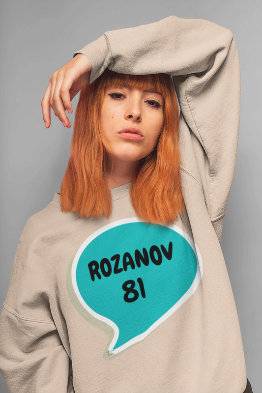 ROZANOV 81 SWEATSHIRT IN SPEECH BUBBLE GRAPHIC UNISEX CREWNECK PULLOVER SWEATSHIRT HEATED RIVALRY SWEATER ILYA ROZANOV SWEATSHIRTS FOR WOMEN SWEATSHIRTS FOR MEN HOCKEY PLAYERS GIFT IDEAS JERSEY NUMBER T-SHIRT FAN MERCH HOCKEY ROMANCE