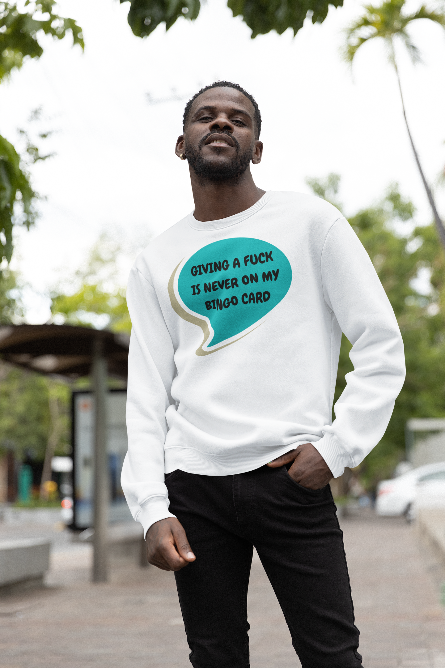 GIVING A FUCK IS NEVER ON MY BINGO CARD SWEATSHIRT IN SPEECH BUBBLE GRAPHIC UNISEX CREWNECK PULLOVER SWEATSHIRT FUNNY SAYINGS SWEATER SARCASTIC SAYINGS SWEATSHIRTS FOR MEN SWEATSHIRTS FOR WOMEN