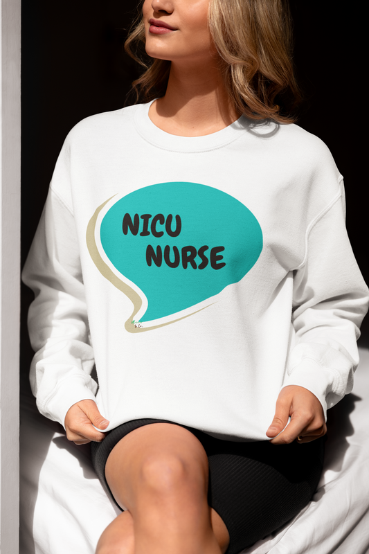 NICU NURSE SWEATSHIRT IN SPEECH BUBBLE GRAPHIC UNISEX CREWNECK PULLOVER SWEATSHIRT NURSING JOB PULLOVER SWEATSHIRT NURSING SWEATER OCCUPATION SWEATSHIRTS FOR WOMEN SWEATSHIRTS FOR MEN GIFT IDEAS JOB SWEEATSHIRT