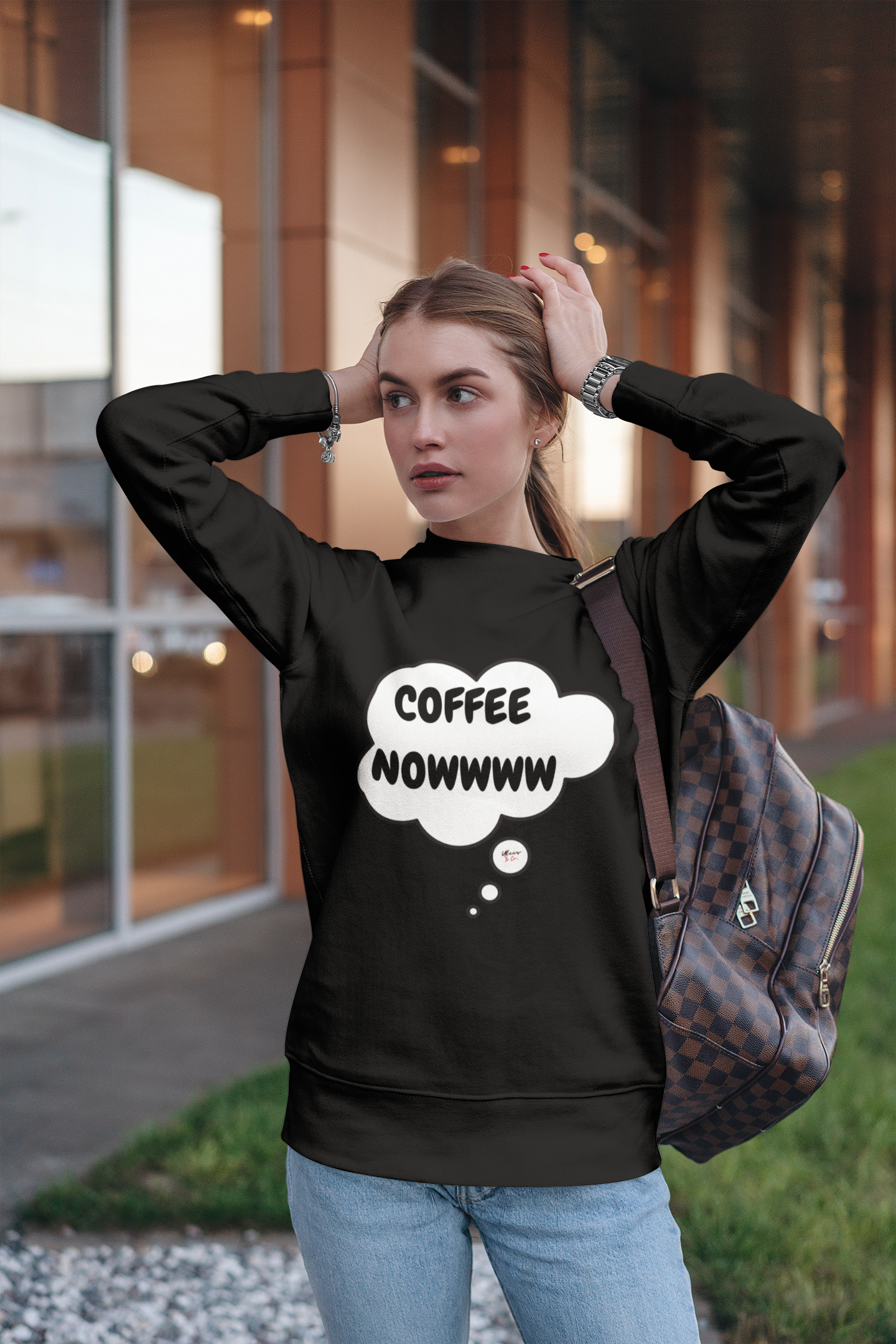 COFFEE BEFORE CONVOS IN THOUGHT BUBBLE UNISEX PULLOVER CREWNECK SWEATSHIRT SARCASTIC SWEATSHIRTS FOR WOMEN CAFFEINE LOVERS GIFT FOR HIM SARCASTIC SAYINGS TRENDY FUNNY SAYINGS SWEATER GIFTS