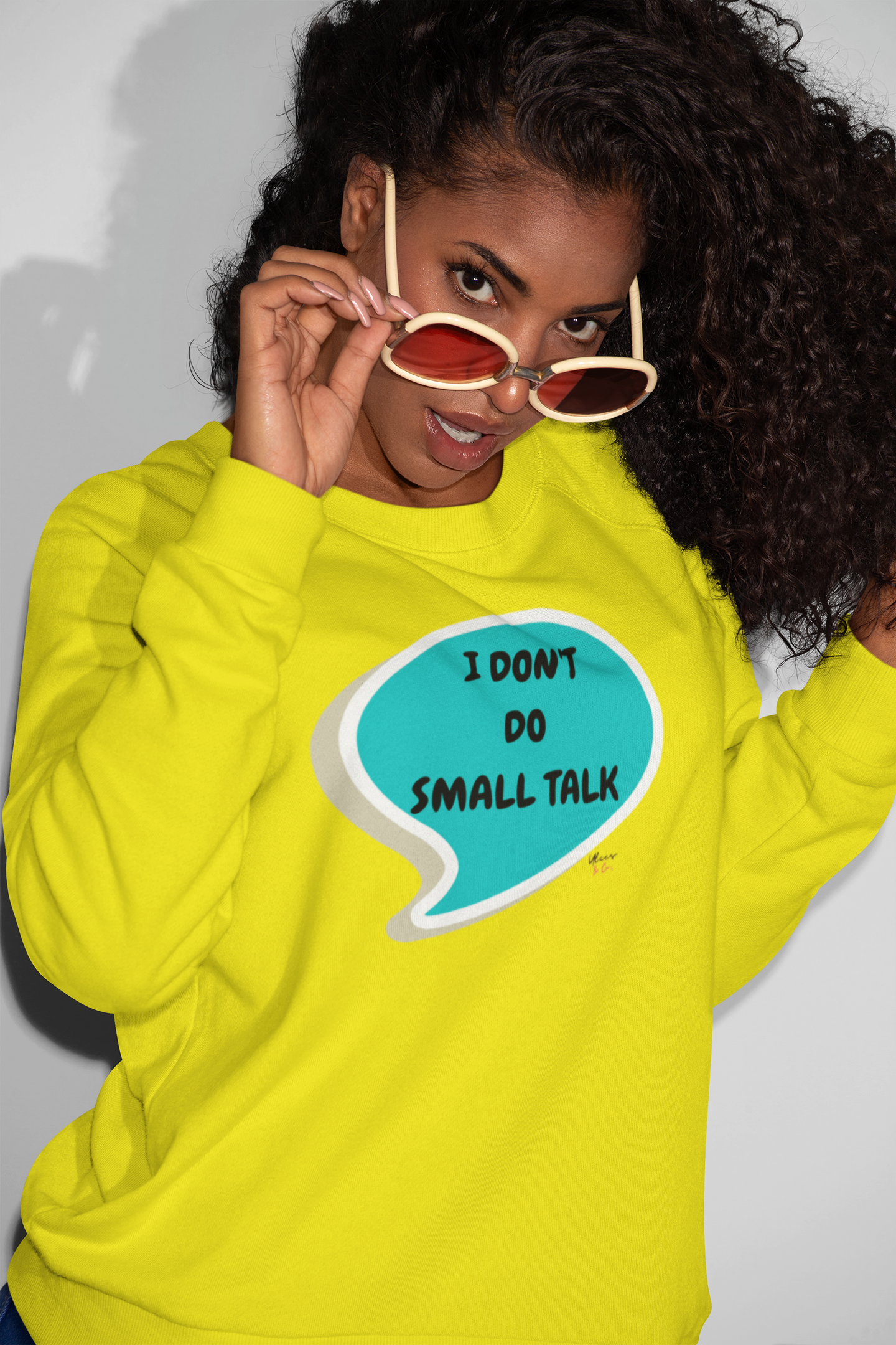 I DON'T DO SMALL TALK PULLOVER SWEATSHIRT SPEECH BUBBLE FOR WOMEN ADULT HUMOR FOR MEN GIFTS SARCASTIC SAYINGS FUNNY UNISEX CREWNECK SWEAT SHIRTS