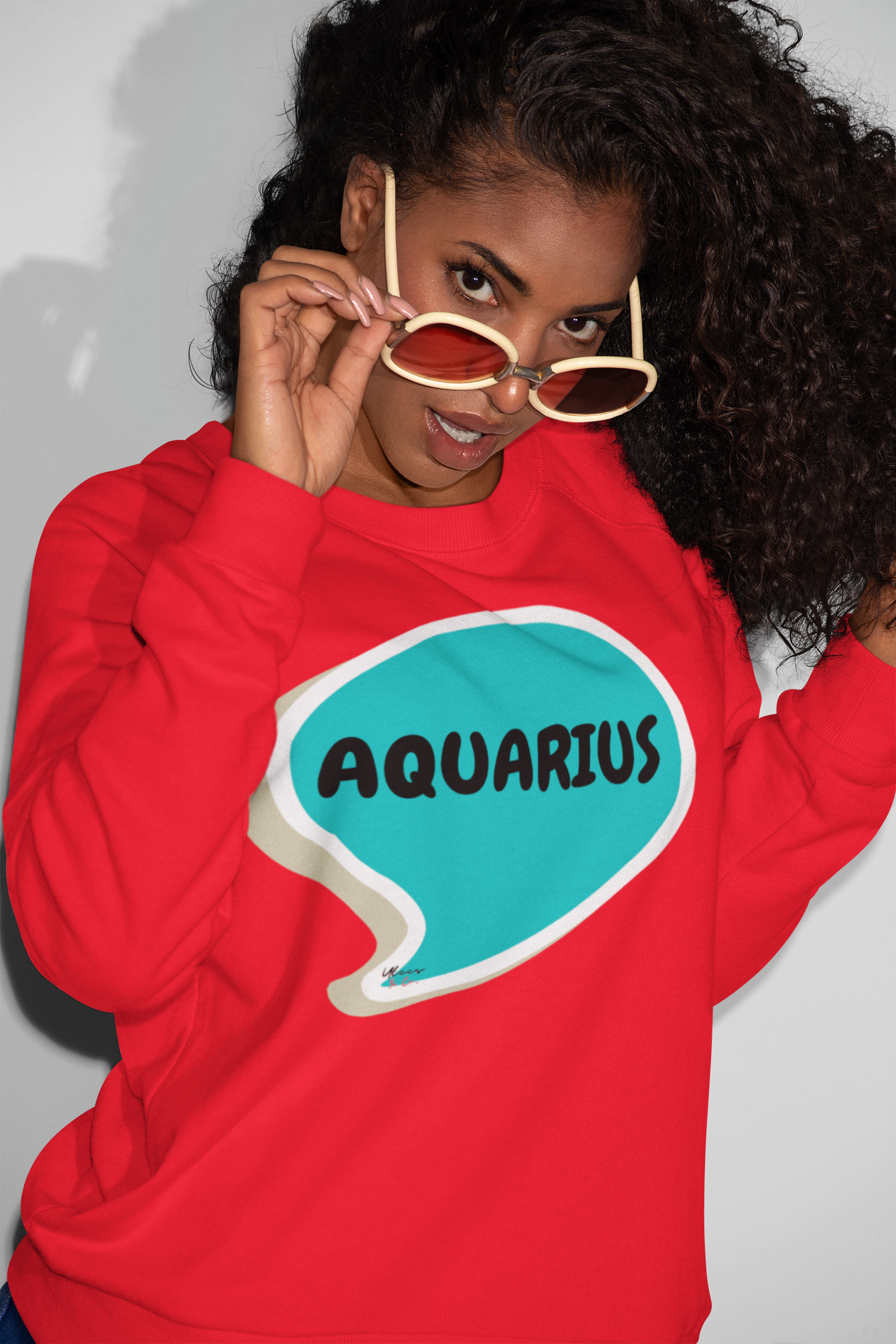 AQUARIUS ZODIAC SIGN IN SPEECH BUBBLE UNISEX CREWNECK PULLOVER SWEATSHIRT AQUARIUS ZODIAC ASTROLOGY HOROSCOPE SWEATSHIRTS AQUARIUS CONSTELLATION GIFT