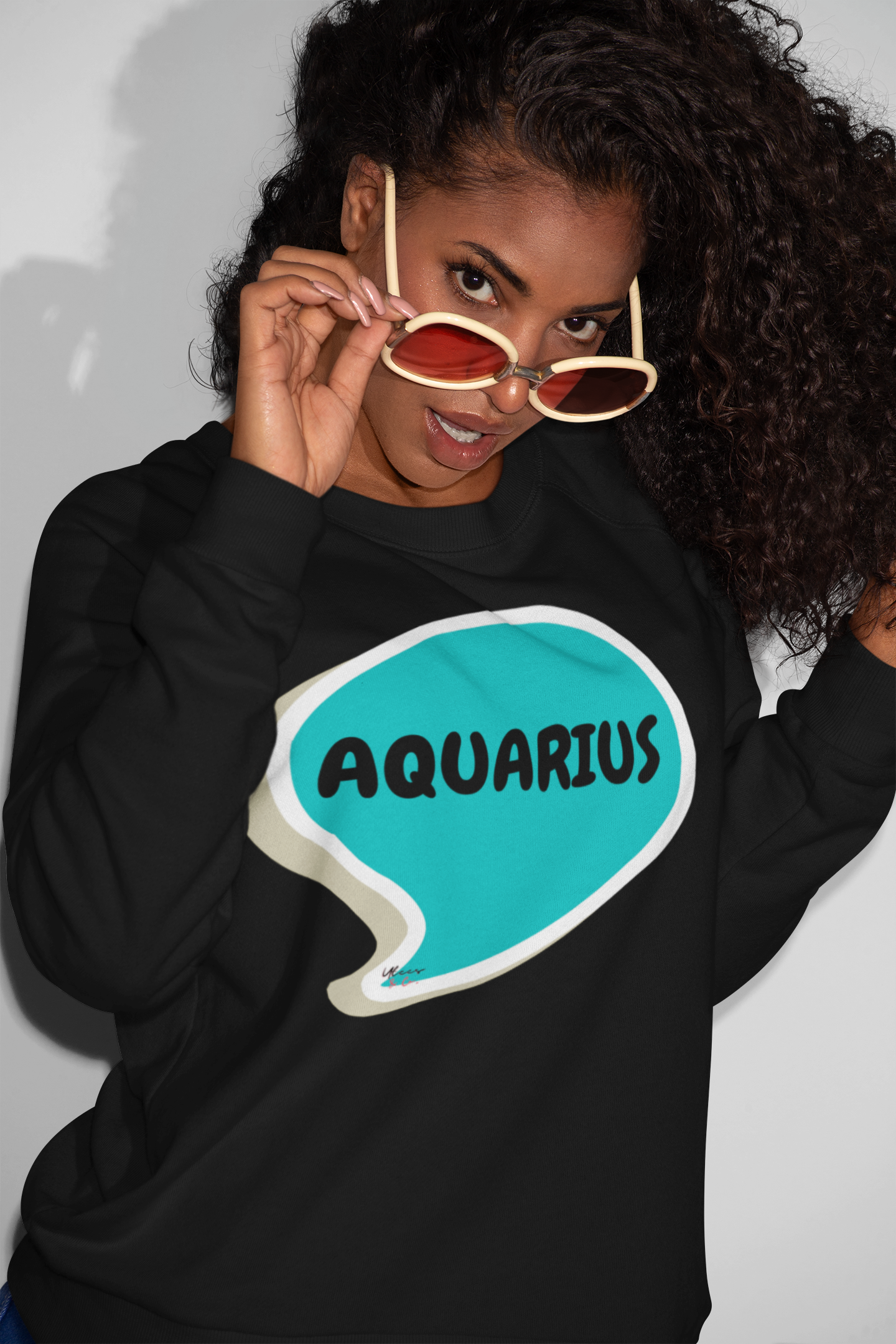 AQUARIUS ZODIAC SIGN IN SPEECH BUBBLE UNISEX CREWNECK PULLOVER SWEATSHIRT AQUARIUS ZODIAC ASTROLOGY HOROSCOPE SWEATSHIRTS AQUARIUS CONSTELLATION GIFT