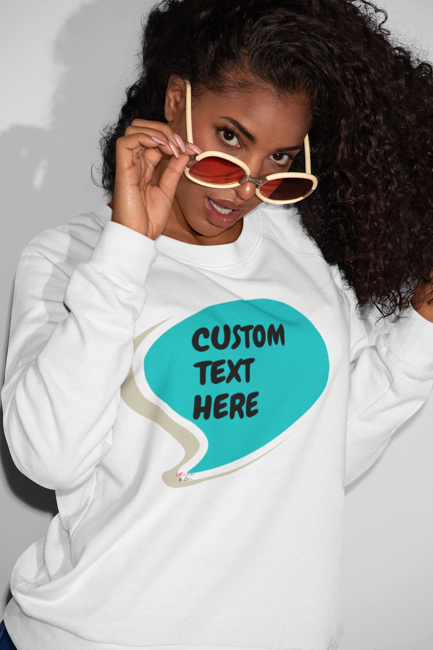 PERSONALIZED CUSTOM SPEECH BUBBLE CREATE A PERSONALIZED SWEATSHIRT CUSTOMIZE WITH NAME OR FUNNY SAYING A GREAT GIFT FOR MEN CUSTOM SWEATSHIRT FOR WOMEN UNISEX PULLOVER CREWNECK SWEATER MAKE IT A PERSONAL GIFT