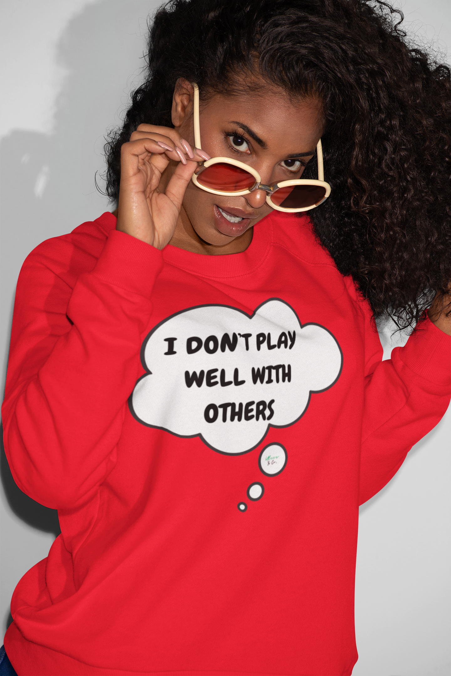 I DON'T PLAY WELL WITH OTHERS  SWEATSHIRT IN THOUGHT BUBBLE UNISEX CREWNECK PULLOVER SWEATSHIRT FUNNY SAYINGS SWEATER SARCASTIC SAYINGS SWEATSHIRTS FOR WOMEN SWEATSHIRTS FOR MEN