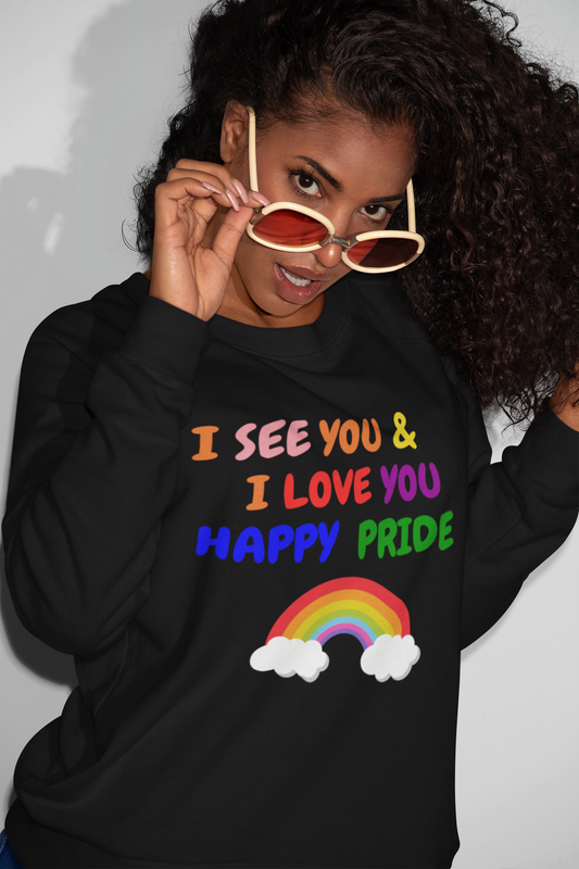 PRIDE RAINBOW UNISEX PULLOVER SWEATSHIRTS LGBTQ GIFTS FOR EQUALITY EXPRESSING LOVE PRIDE CLOTHING FOR ALL INCLUSION PRIDE SWEATERS