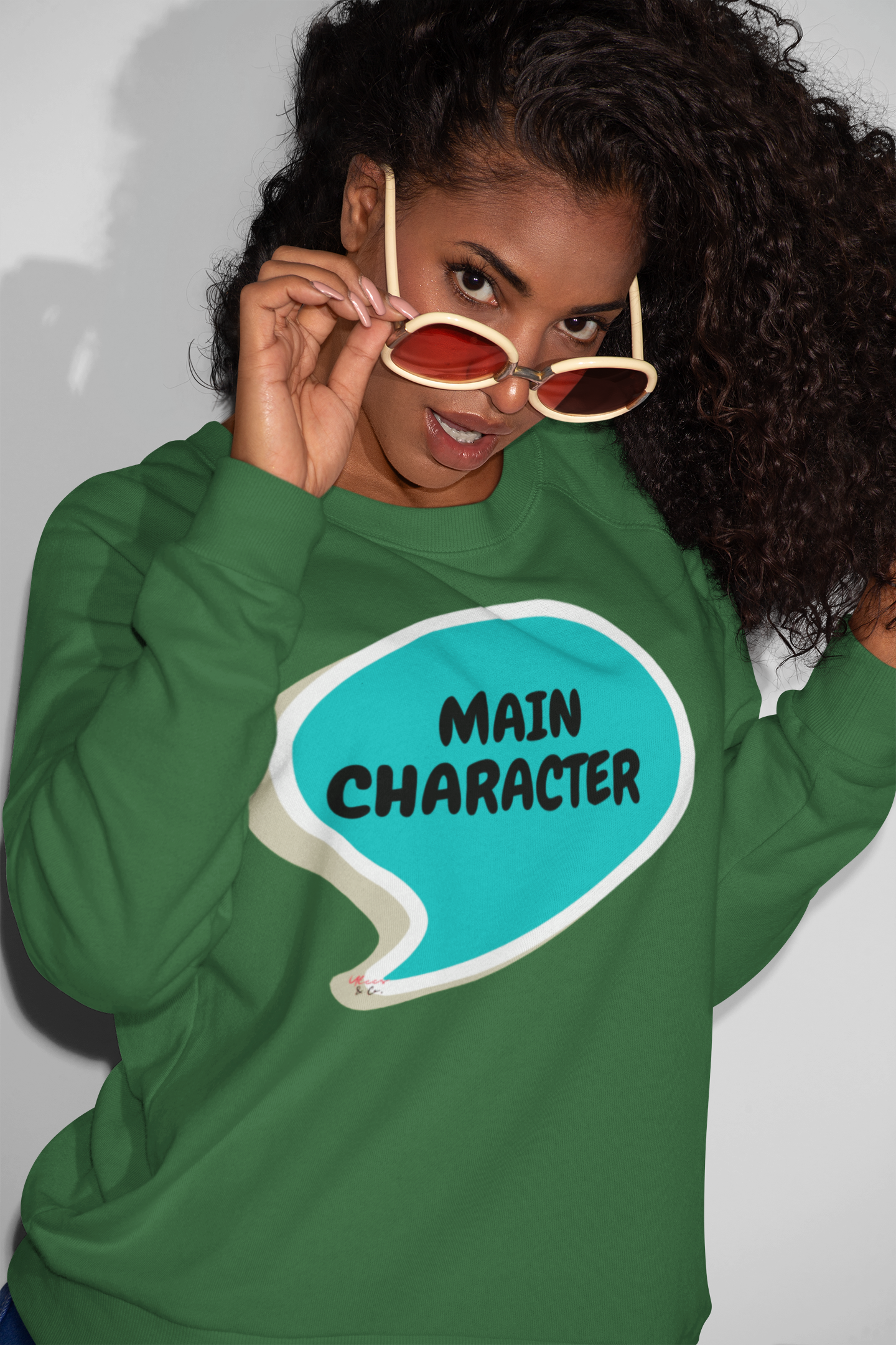 MAIN CHARACTER SWEATSHIRT IN SPEECH BUBBLE FUNNY SAYINGS SWEATSHIRT MOTIVATIONAL SWEATERS FOR WOMEN INSPIRATIONAL SWEATSHIRTS FOR MEN SARCASTIC SAYINGS IN UNISEX CREWNECK PULLOVER SWEATSHIRT