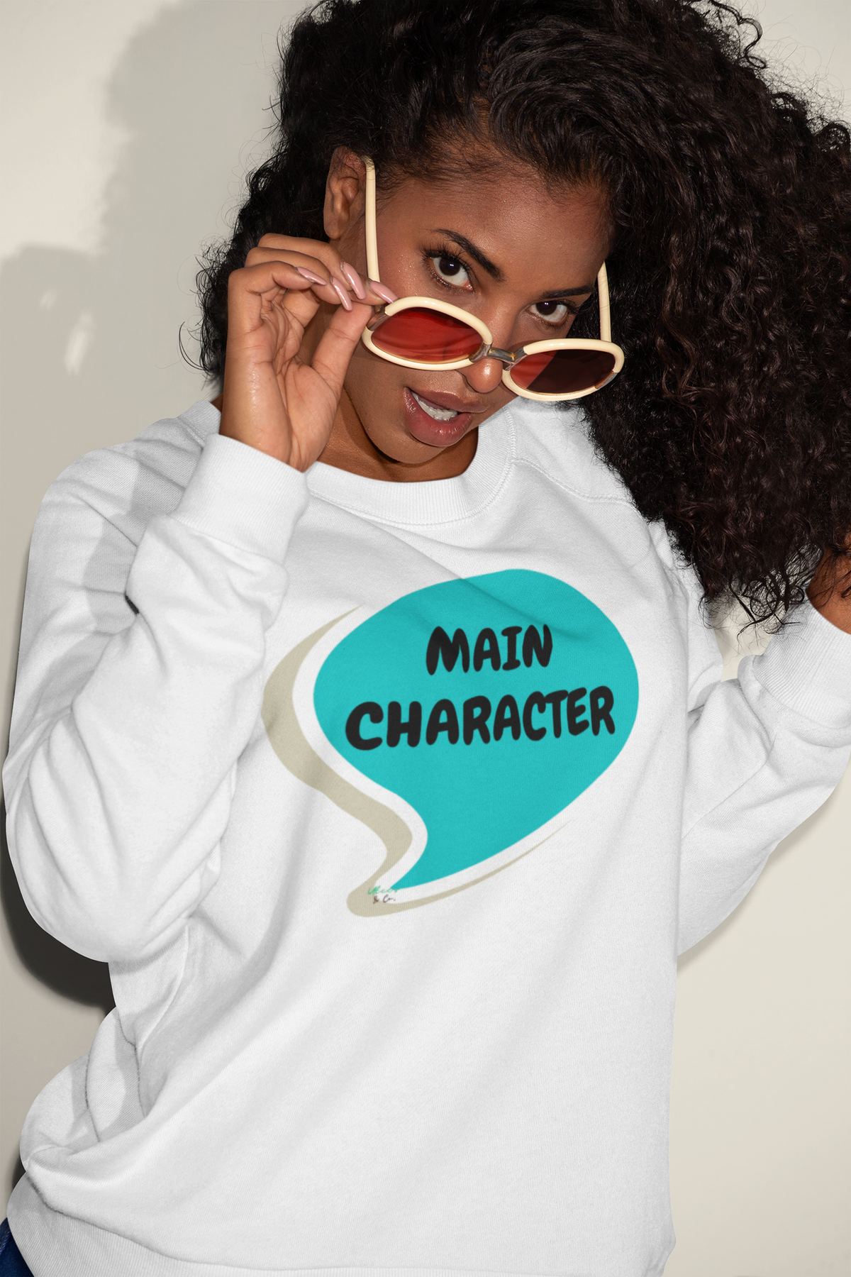 MAIN CHARACTER SWEATSHIRT IN SPEECH BUBBLE FUNNY SAYINGS SWEATSHIRT MOTIVATIONAL SWEATERS FOR WOMEN INSPIRATIONAL SWEATSHIRTS FOR MEN SARCASTIC SAYINGS IN UNISEX CREWNECK PULLOVER SWEATSHIRT