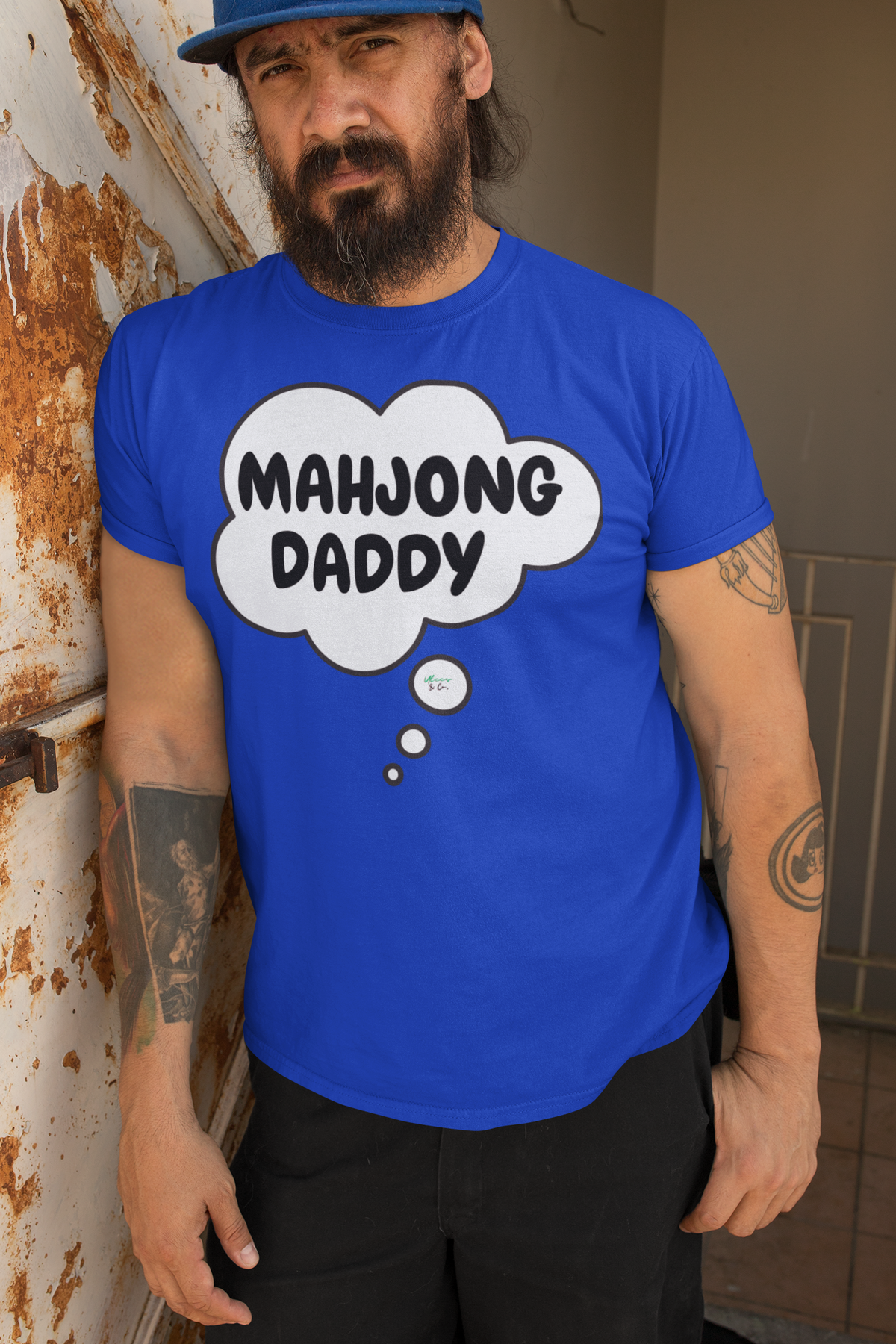MAHJONG DADDY T-SHIRT UNIQUE GRAPHIC UNISEX SPEECH BUBBLE DESIGN SHIRT GRANDPA TEES MAHJONG GAME TEES GIFT T-SHIRT FATHER MAHJONG PLAYERS SHIRTS BIRTHDAY GIFT FOR MEN CLOTHING BRAND